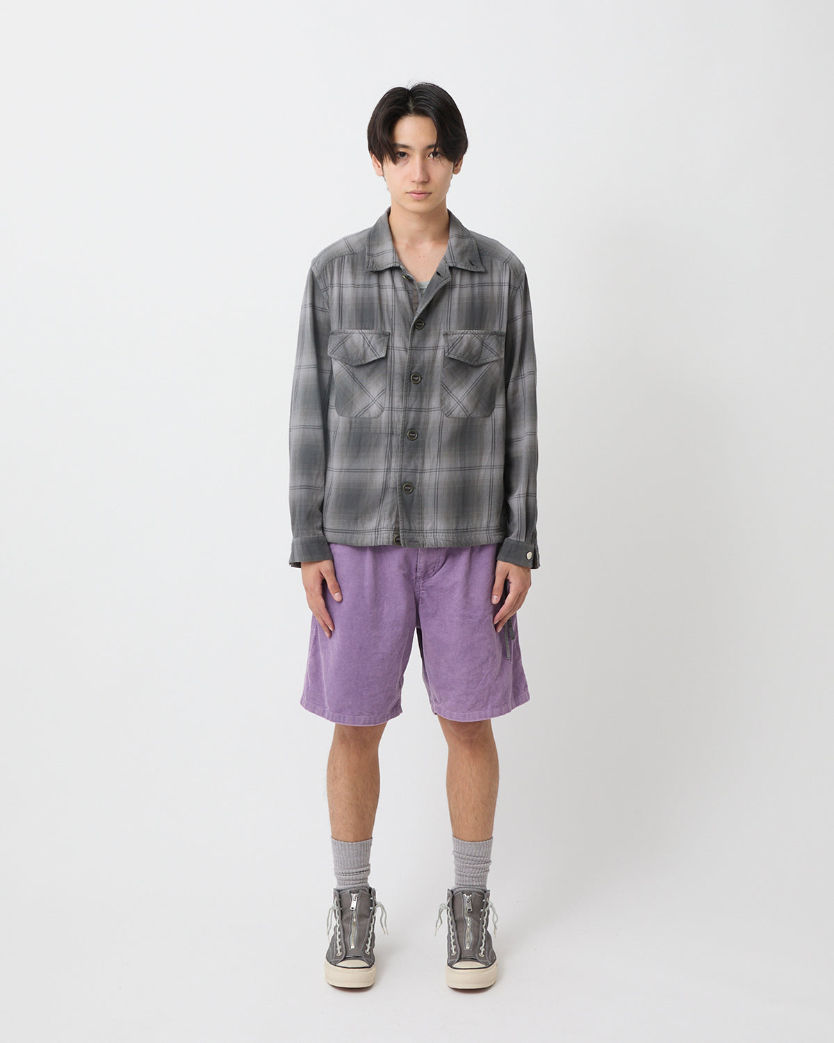 WORKER SHORTS COTTON CORD SULFUR DYE