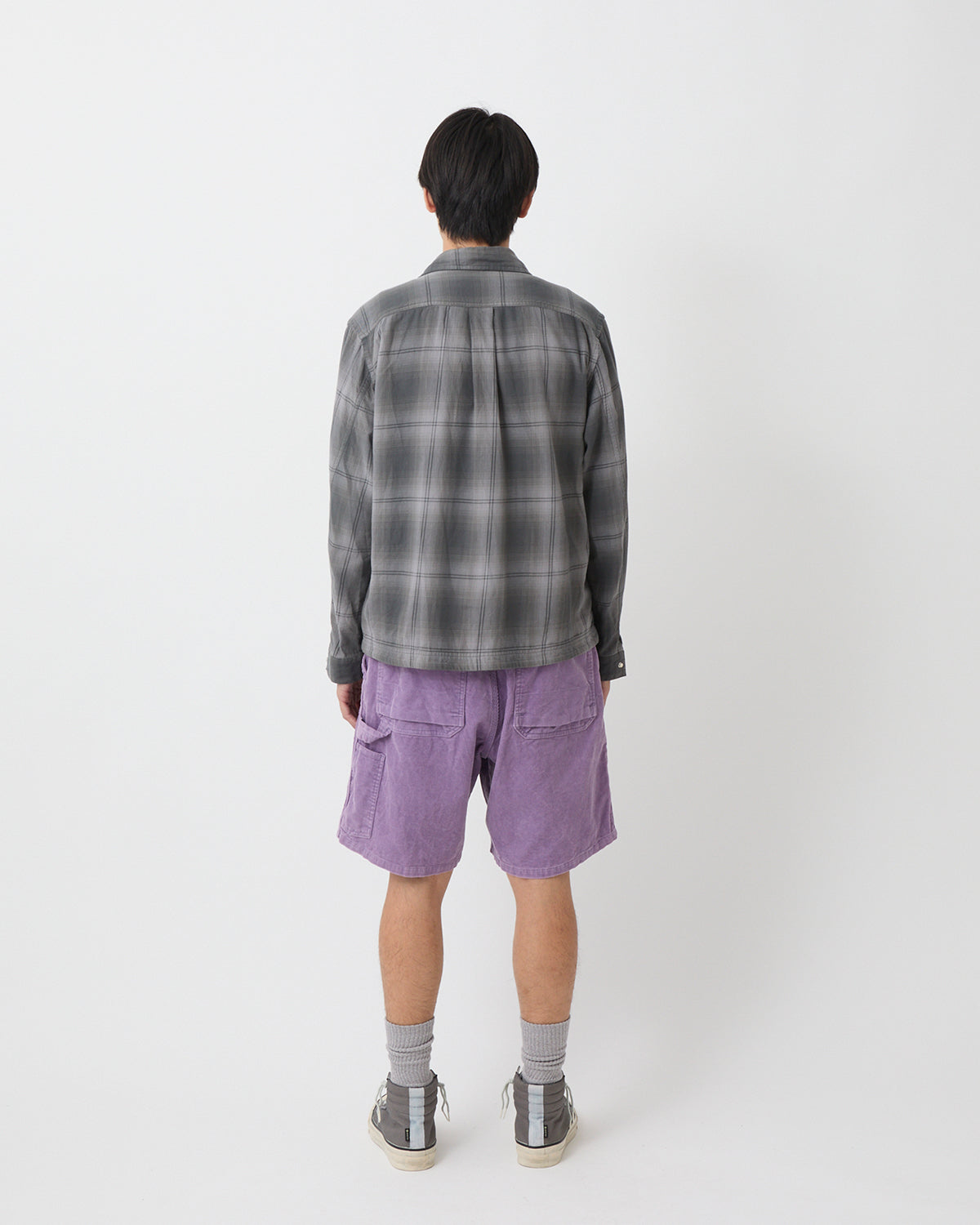 WORKER SHORTS COTTON CORD SULFUR DYE