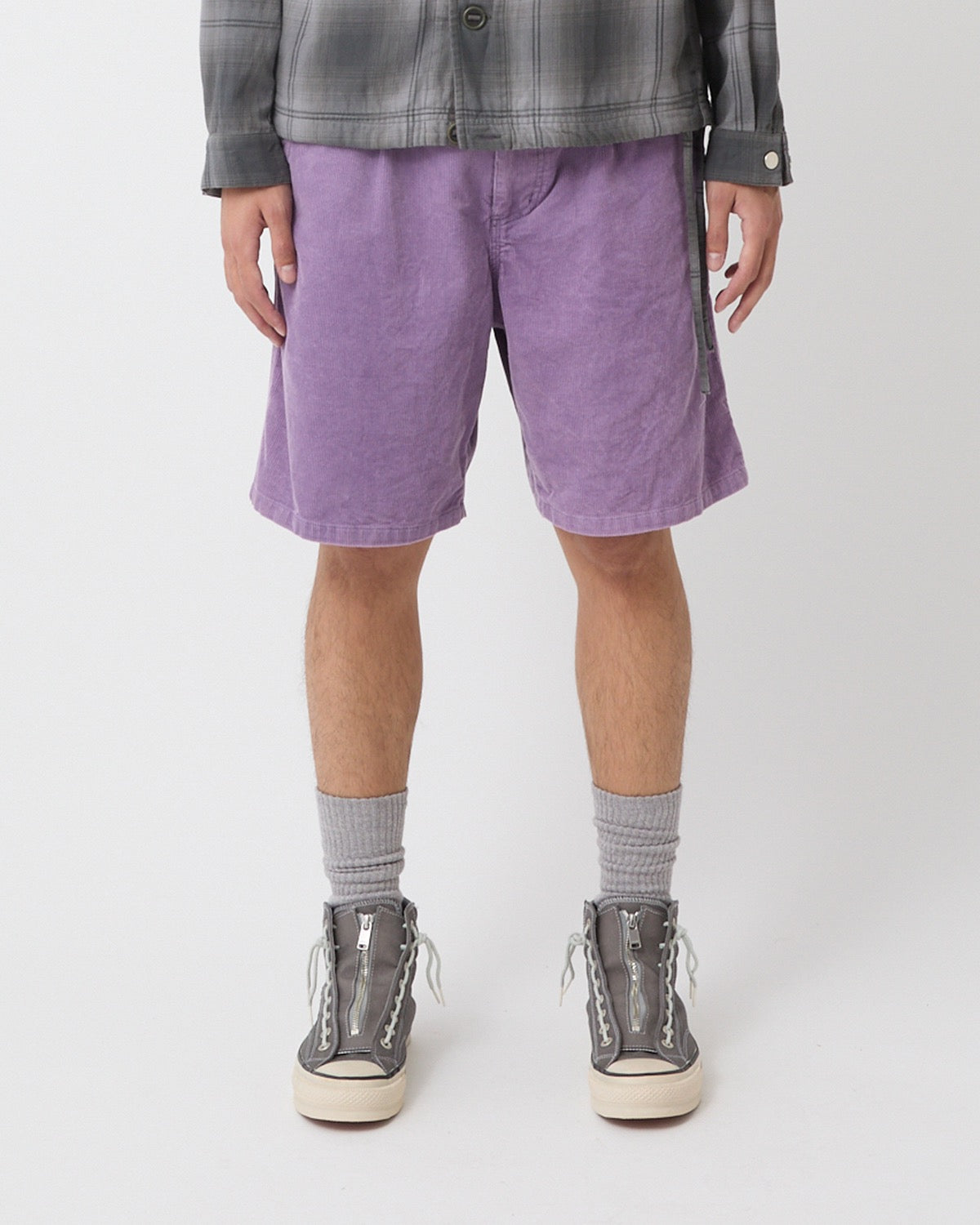 WORKER SHORTS COTTON CORD SULFUR DYE