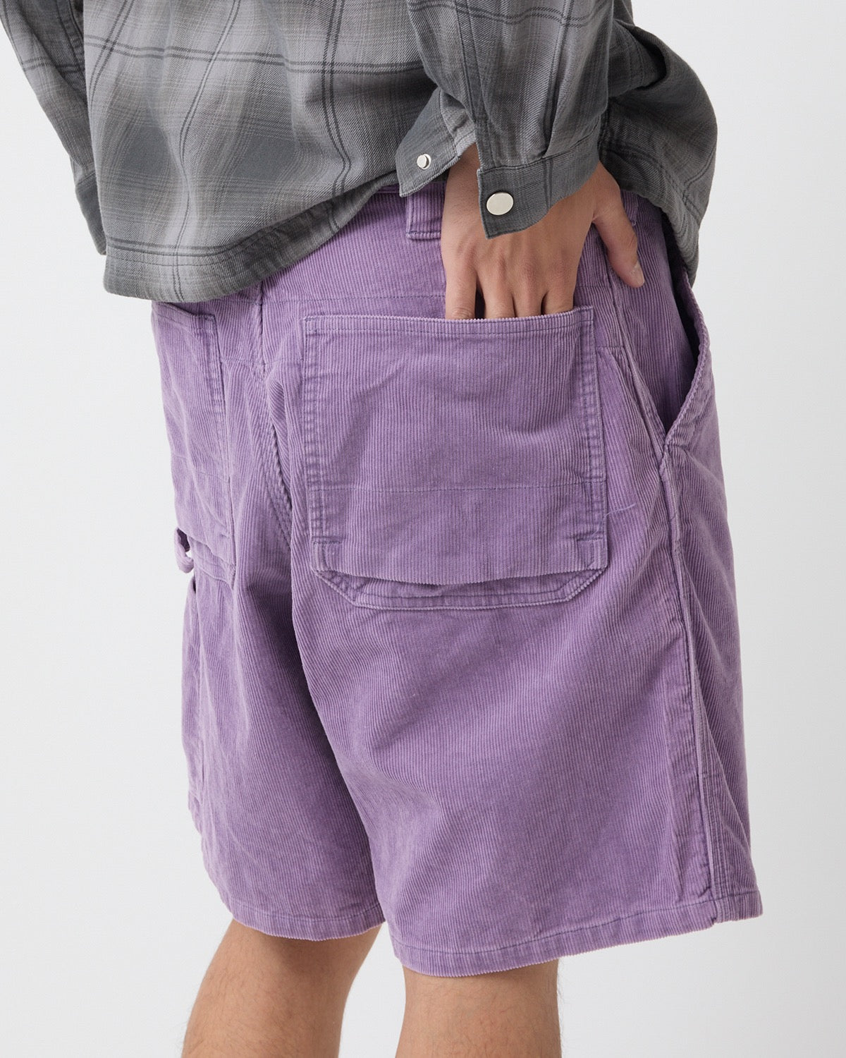 WORKER SHORTS COTTON CORD SULFUR DYE