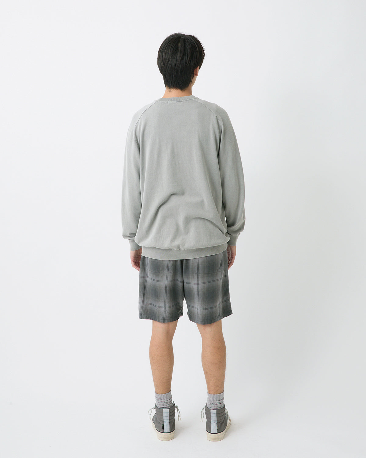 HIKER EASY SHORTS COTTON TWILL OMBRE CHECK by Rafu