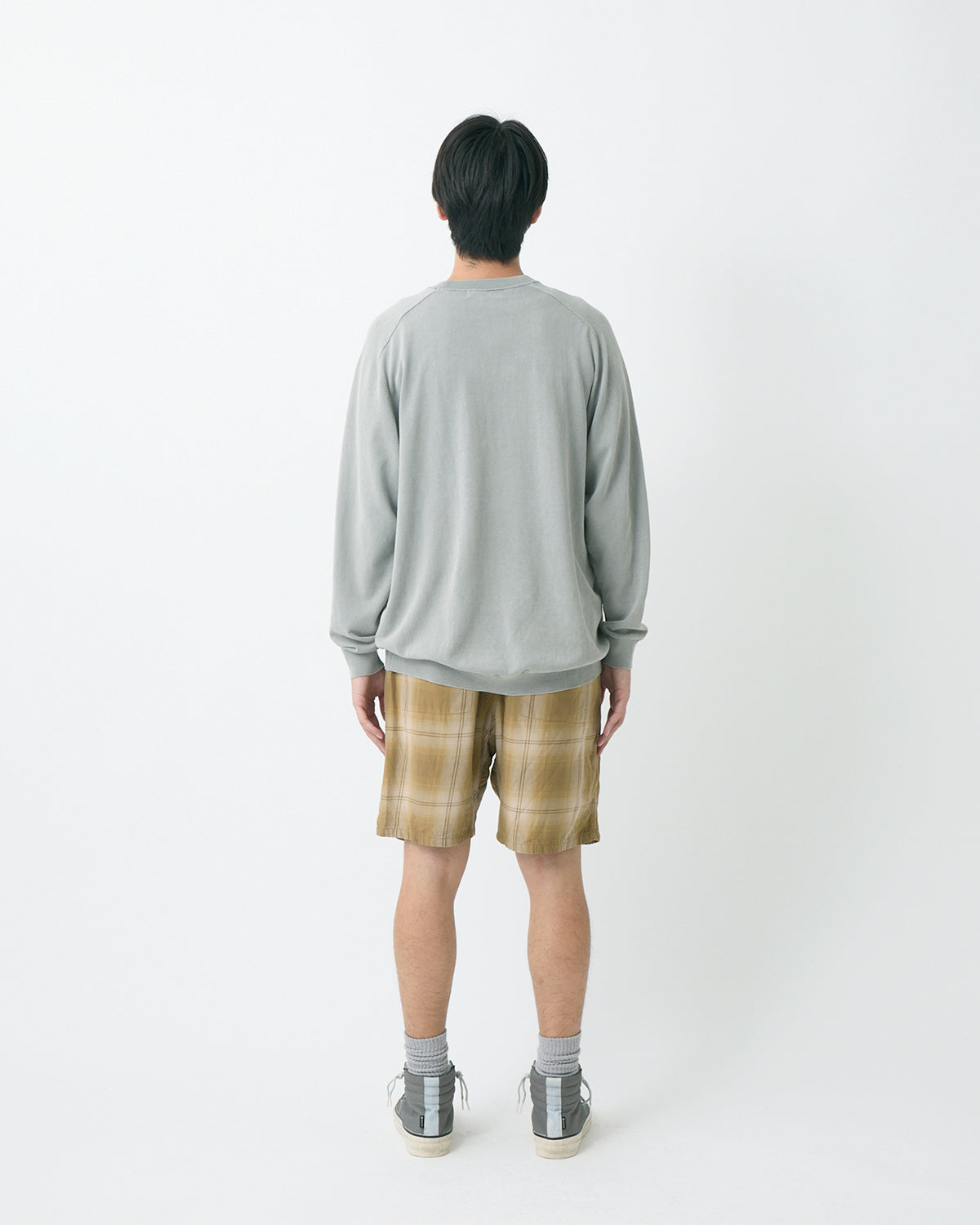 HIKER EASY SHORTS COTTON TWILL OMBRE CHECK by Rafu