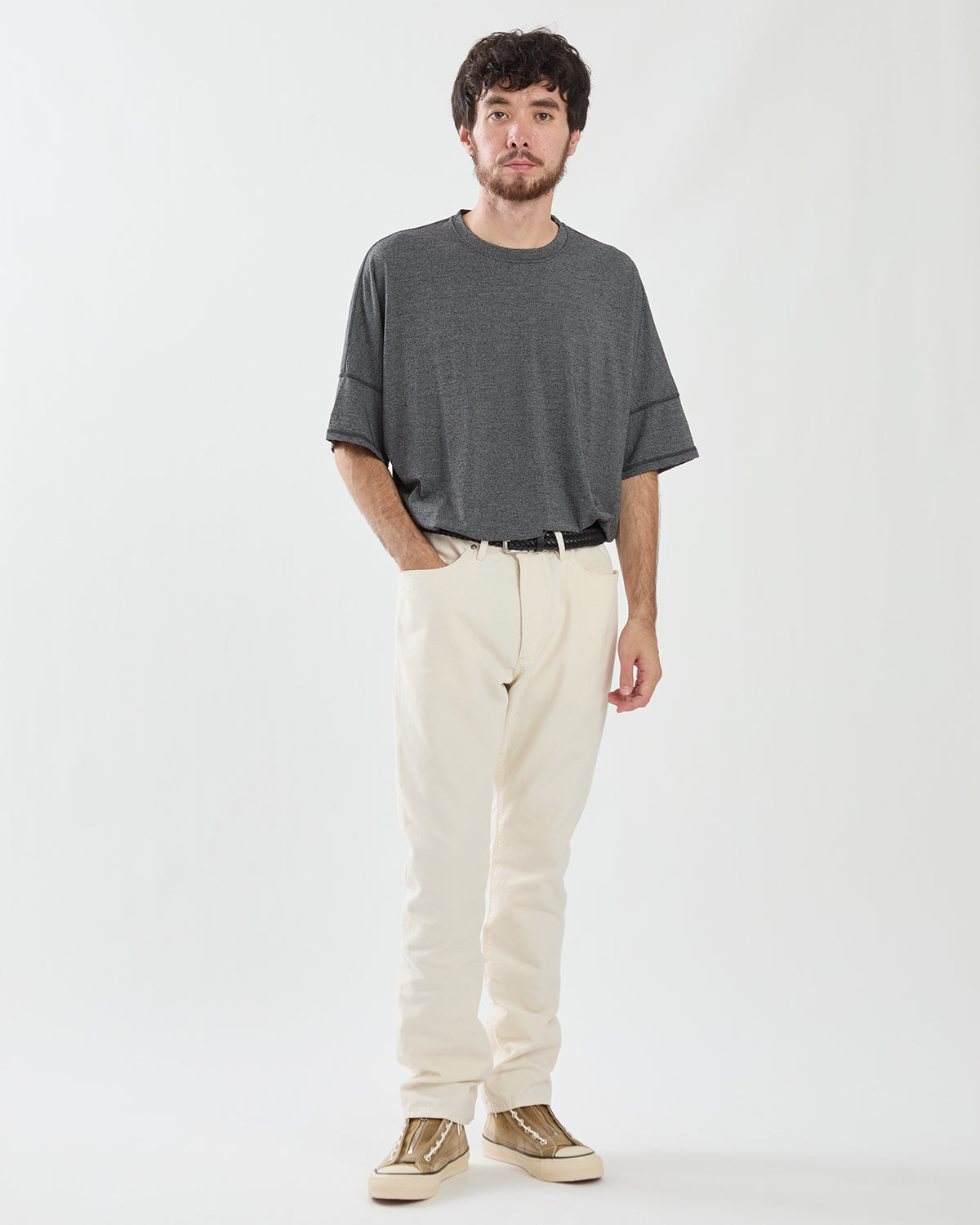 TRUCKER 5P JEANS NARROW COTTON OXFORD