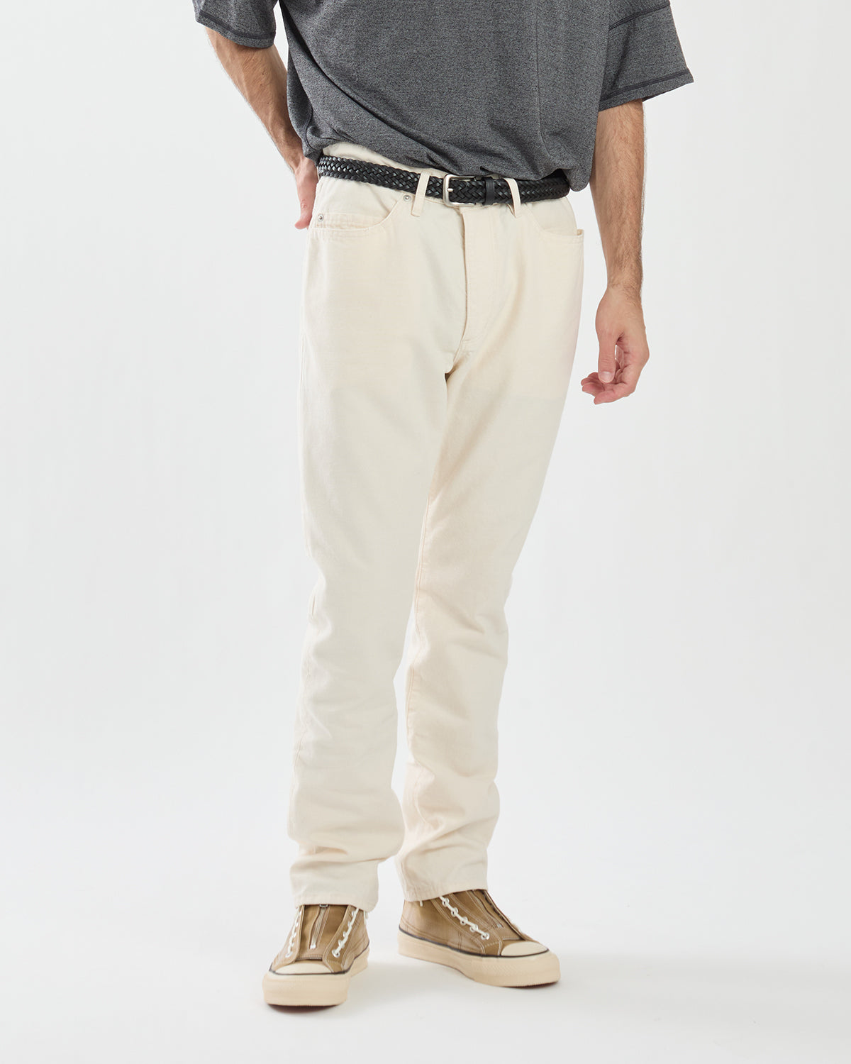 TRUCKER 5P JEANS NARROW COTTON OXFORD
