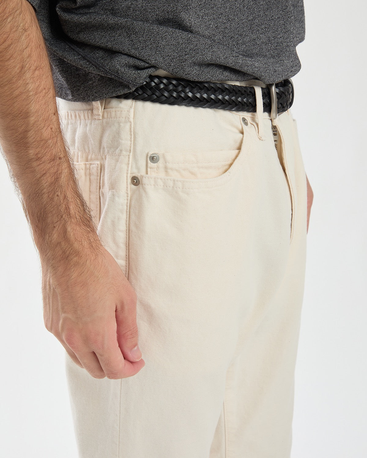 TRUCKER 5P JEANS NARROW COTTON OXFORD