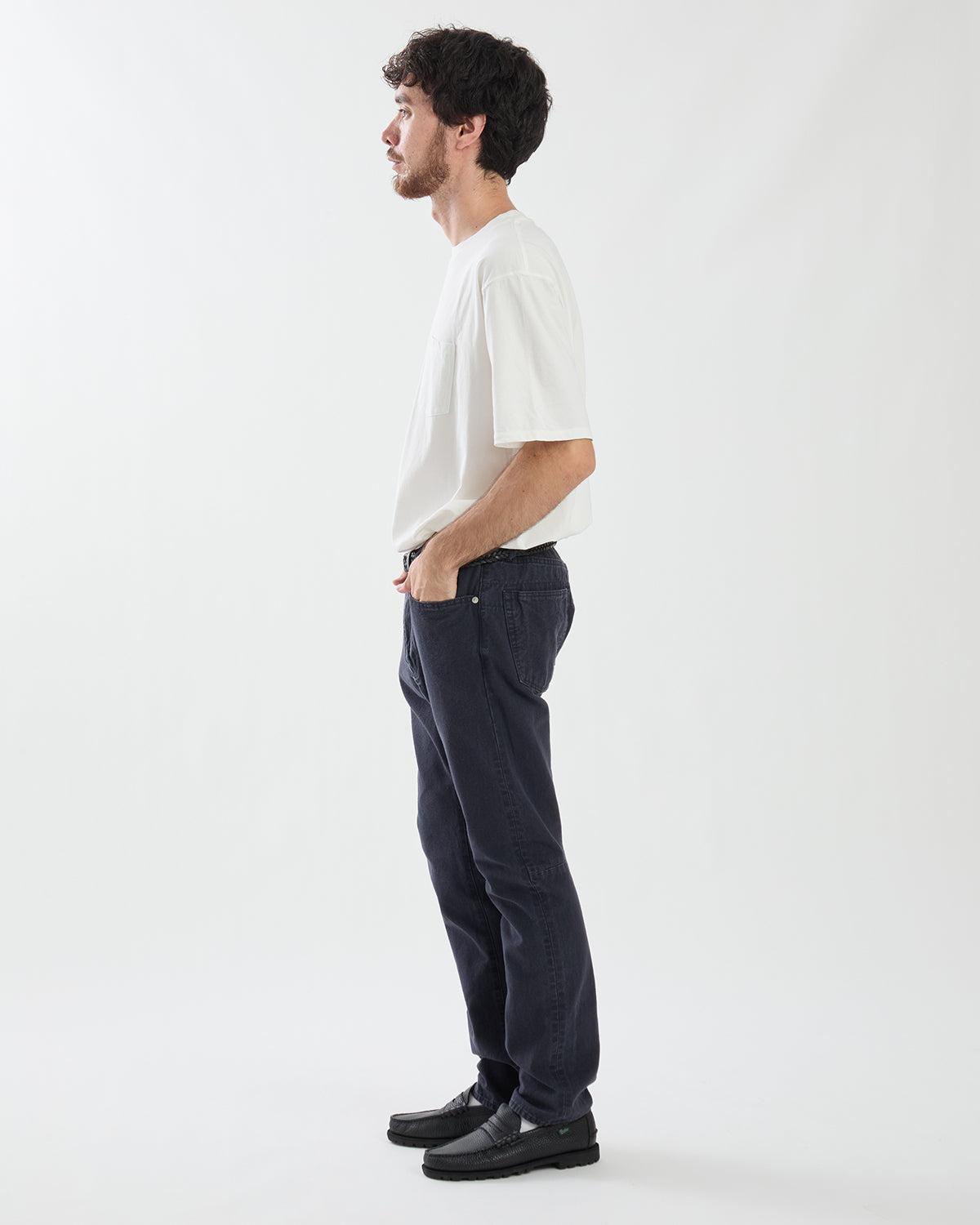 TRUCKER 5P JEANS NARROW COTTON OXFORD