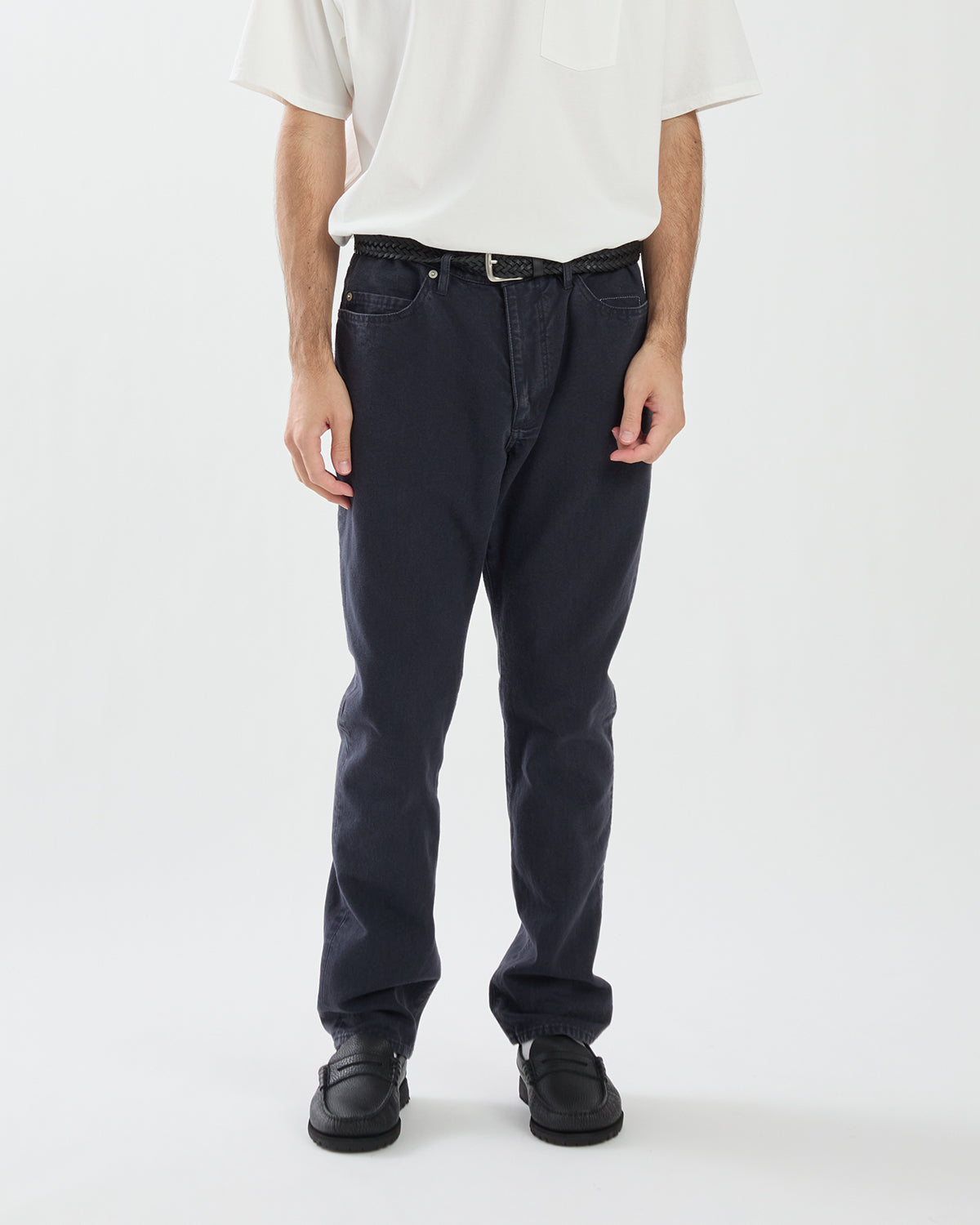 TRUCKER 5P JEANS NARROW COTTON OXFORD