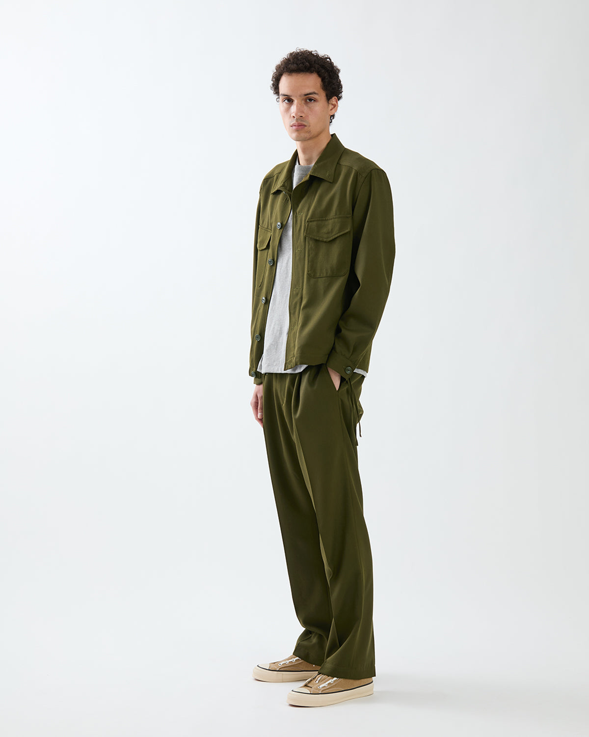 OFFICER EASY TROUSERS WOOL TWILL