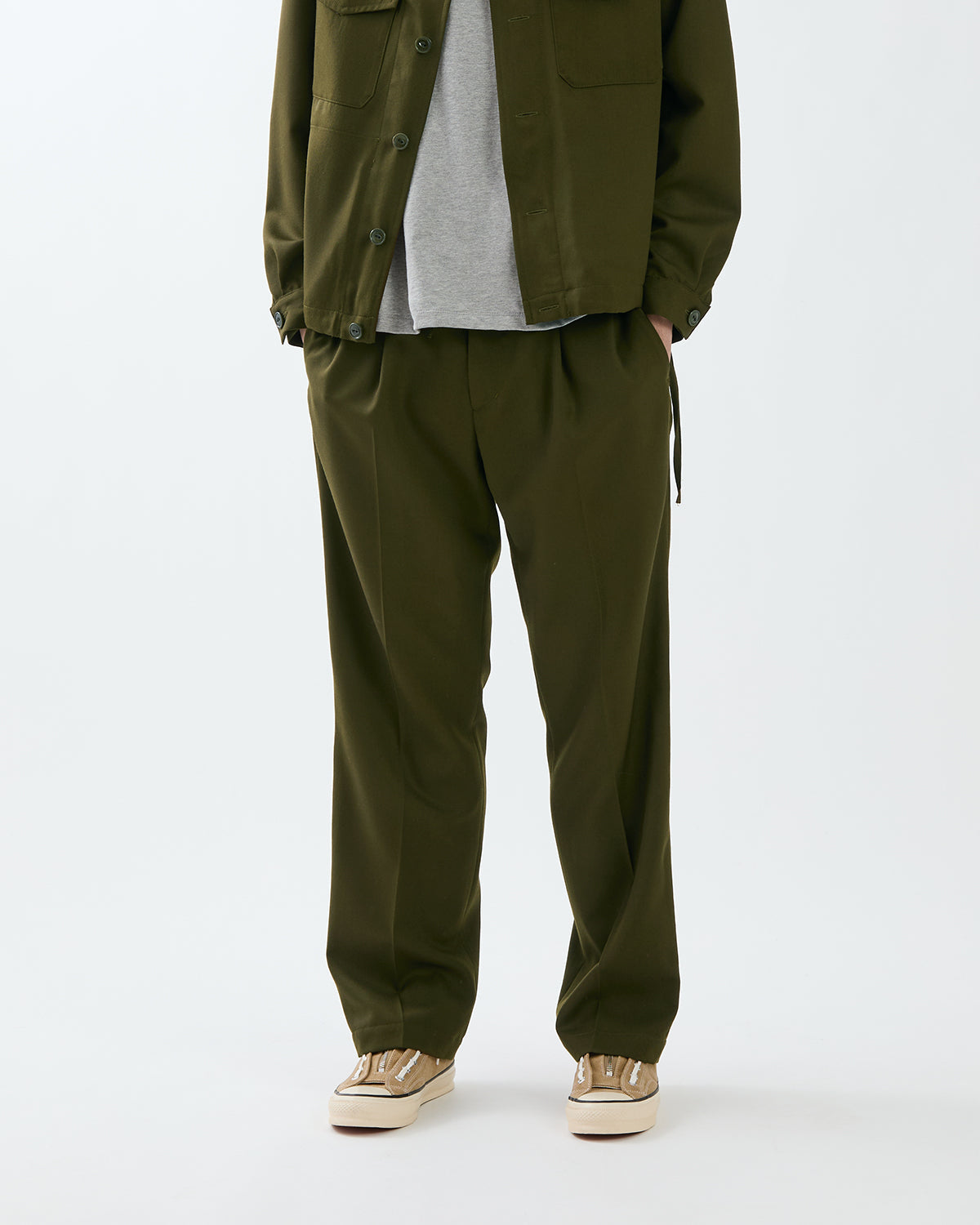 OFFICER EASY TROUSERS WOOL TWILL