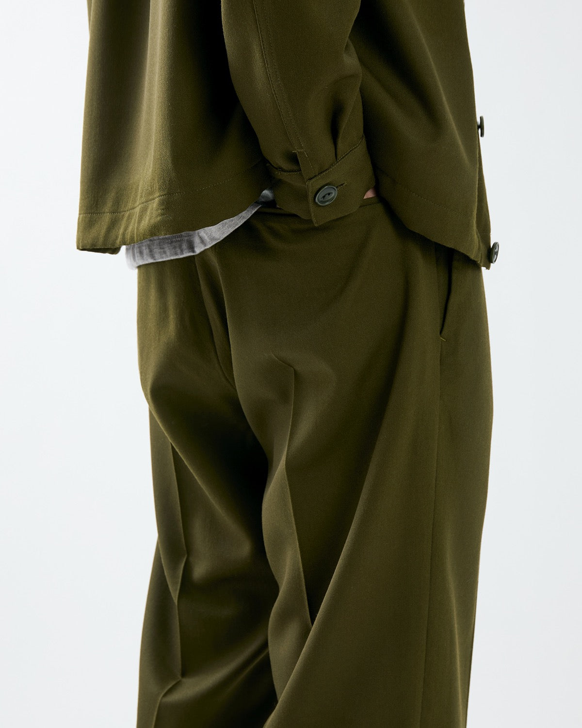OFFICER EASY TROUSERS WOOL TWILL