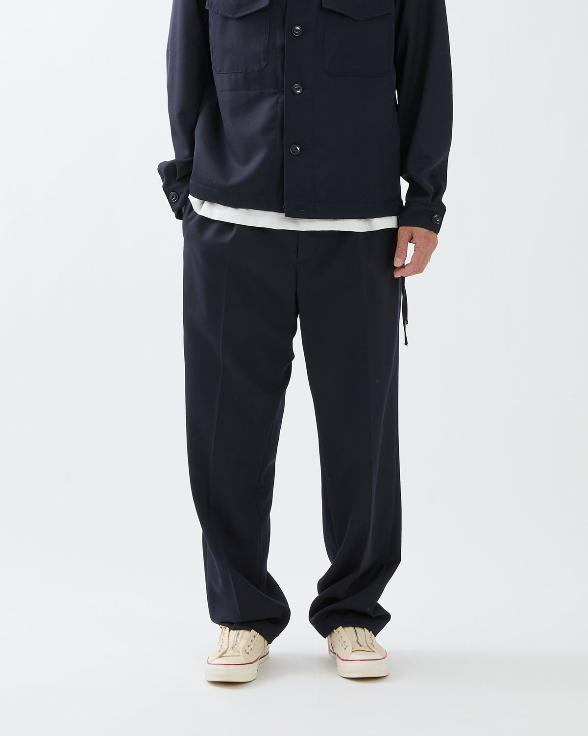 OFFICER EASY TROUSERS WOOL TWILL