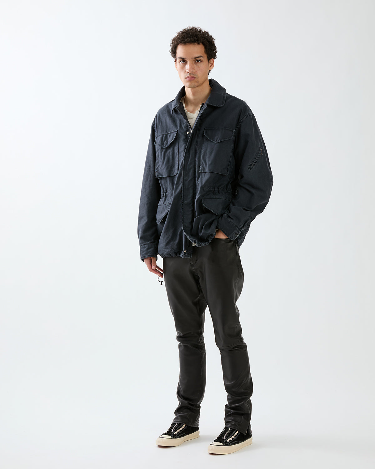TRUCKER 5P JEANS NARROW SHEEP LEATHER