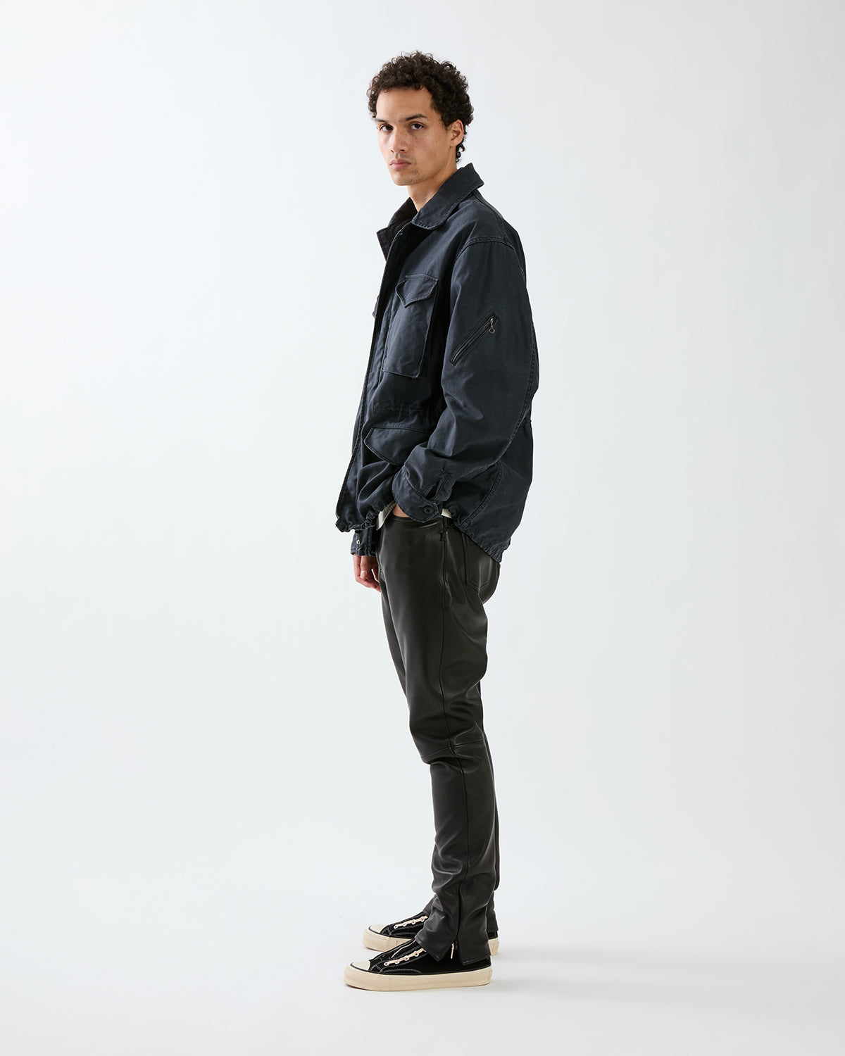TRUCKER 5P JEANS NARROW SHEEP LEATHER