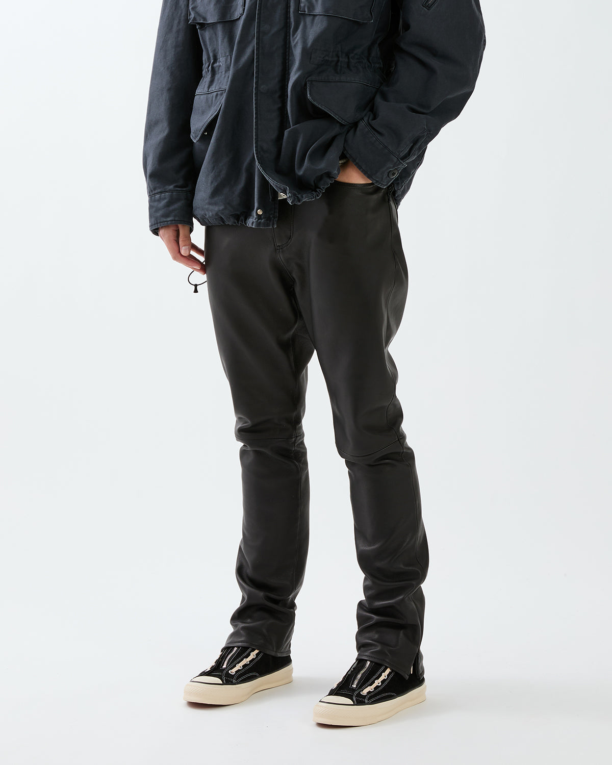 TRUCKER 5P JEANS NARROW SHEEP LEATHER