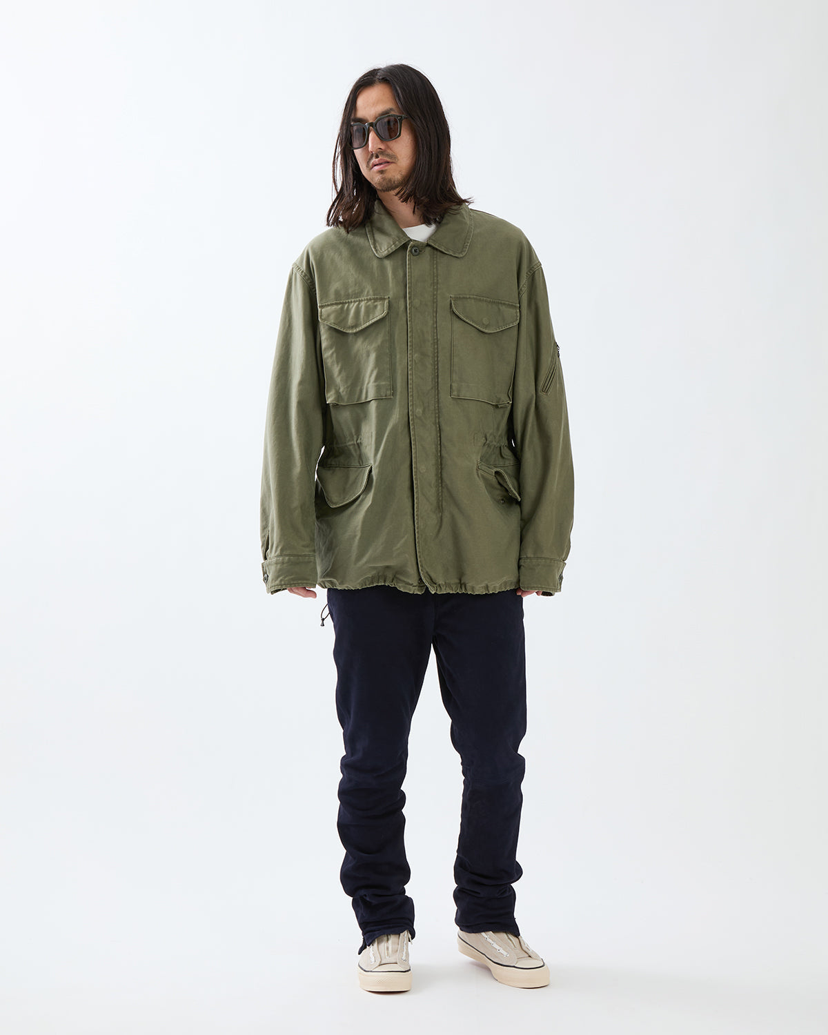 TRUCKER 5P JEANS NARROW SHEEP NUBUCK LEATHER