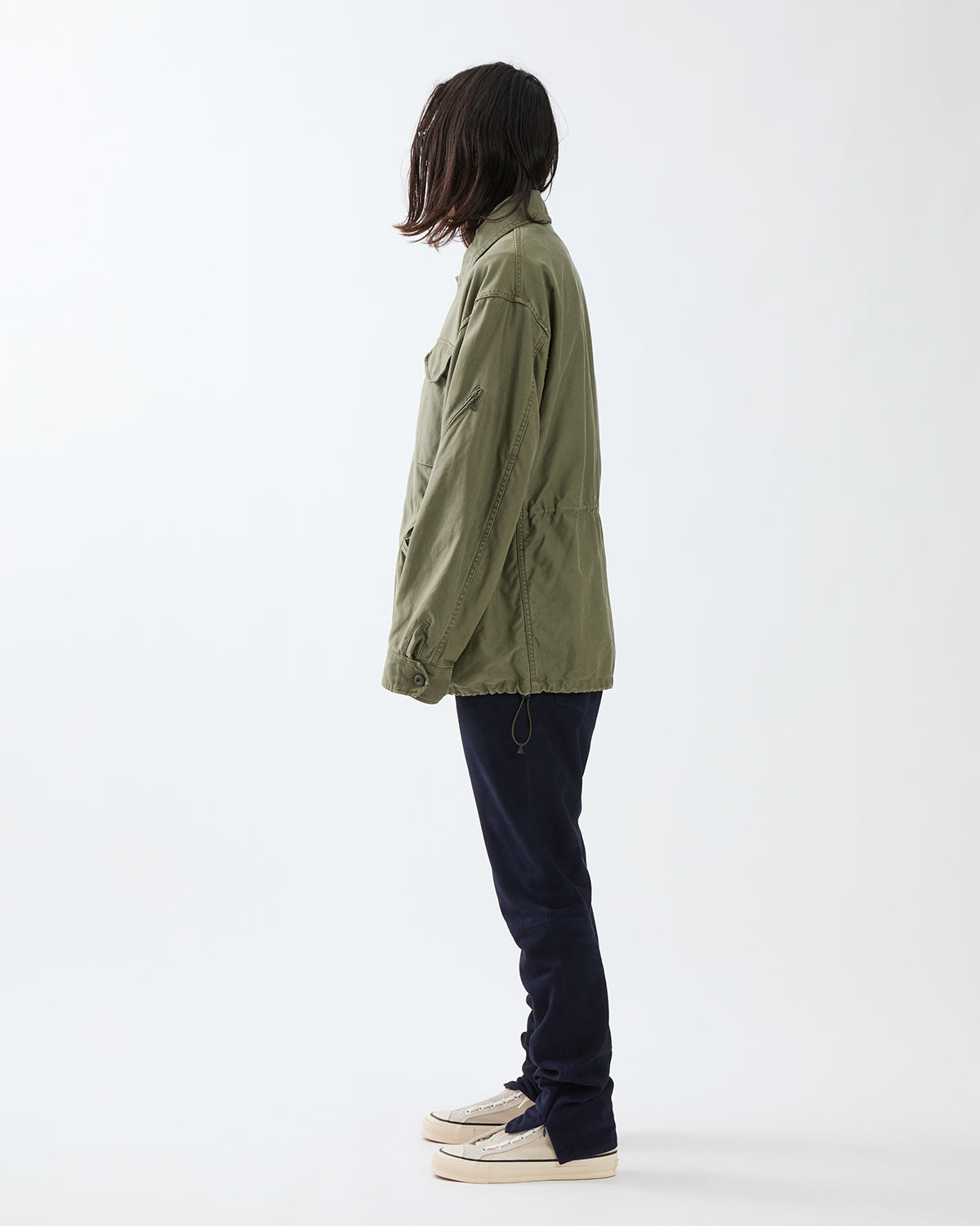 TRUCKER 5P JEANS NARROW SHEEP NUBUCK LEATHER