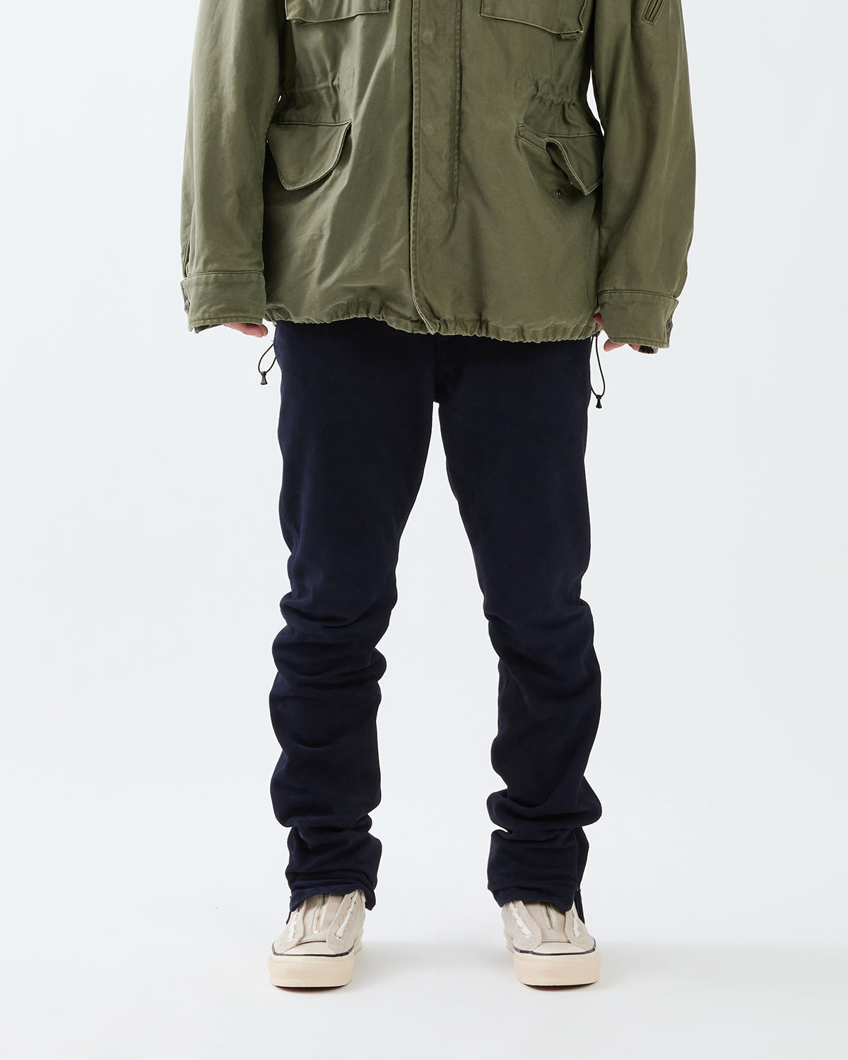 TRUCKER 5P JEANS NARROW SHEEP NUBUCK LEATHER
