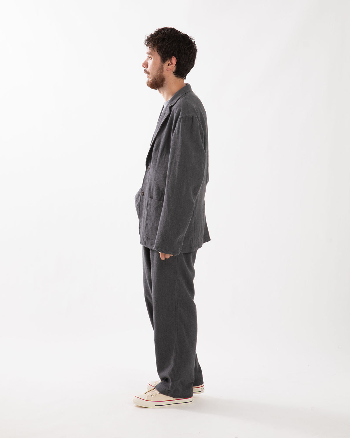 LABORER EASY TROUSERS WOOL COTTON TWILL