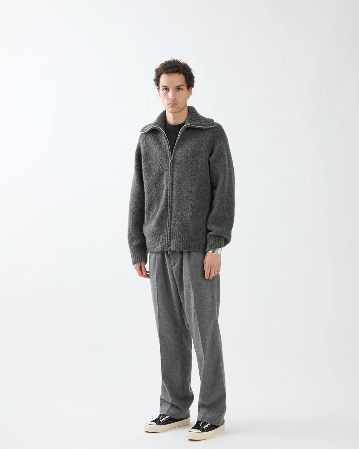 OFFICER EASY TROUSERS WOOL CASHMERE OXFORD