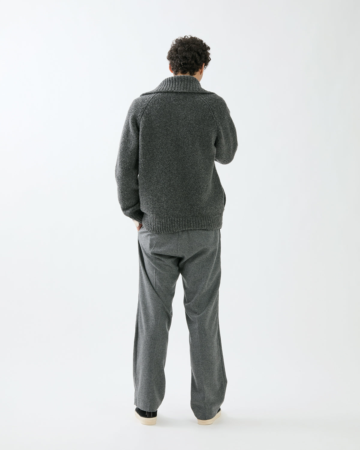 OFFICER EASY TROUSERS WOOL CASHMERE OXFORD