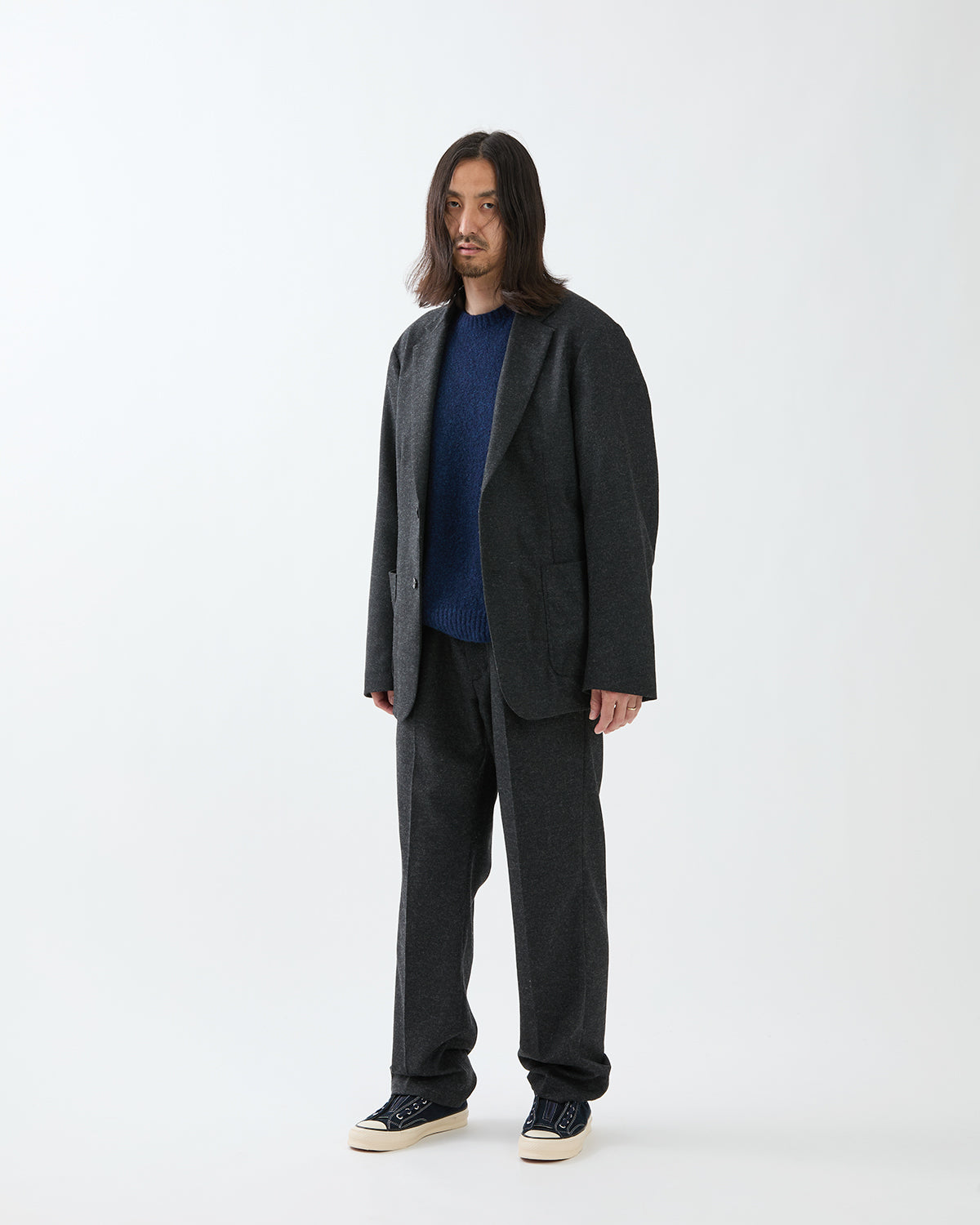OFFICER EASY TROUSERS WOOL CASHMERE OXFORD