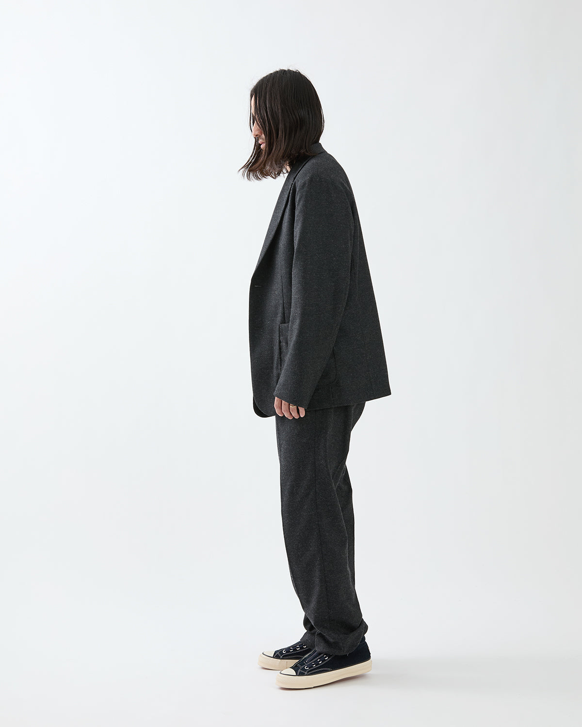 OFFICER EASY TROUSERS WOOL CASHMERE OXFORD