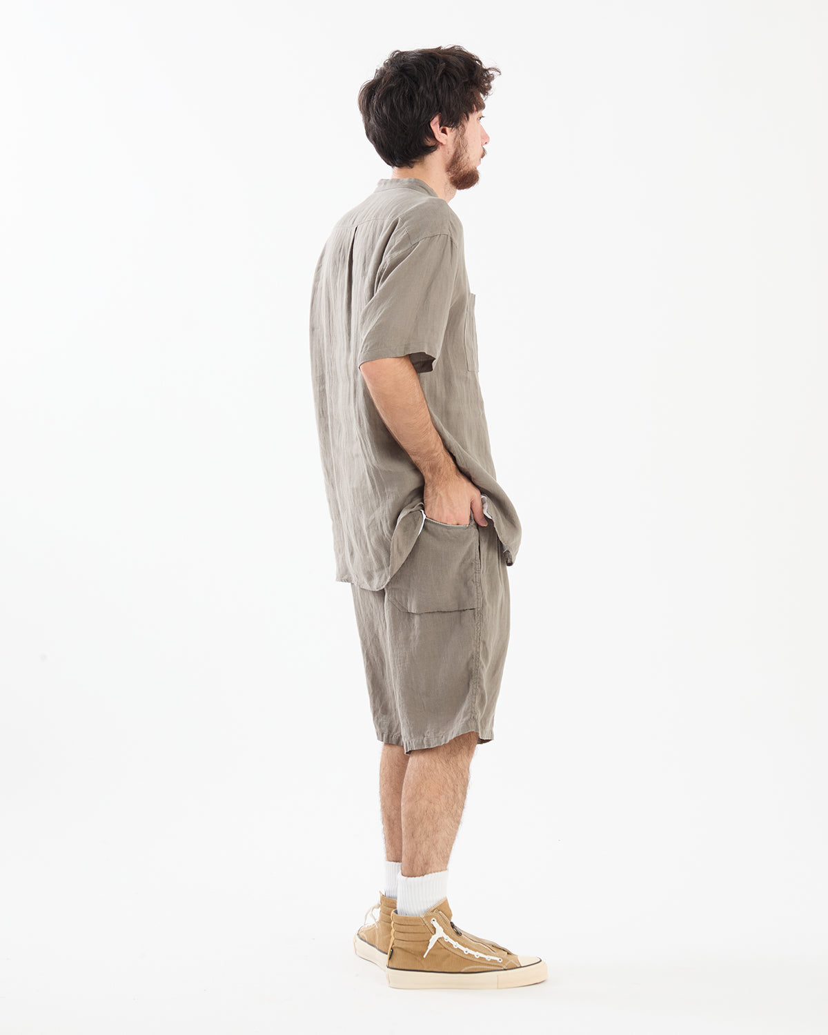 DWELLER EASY SHORTS LINEN CANVAS