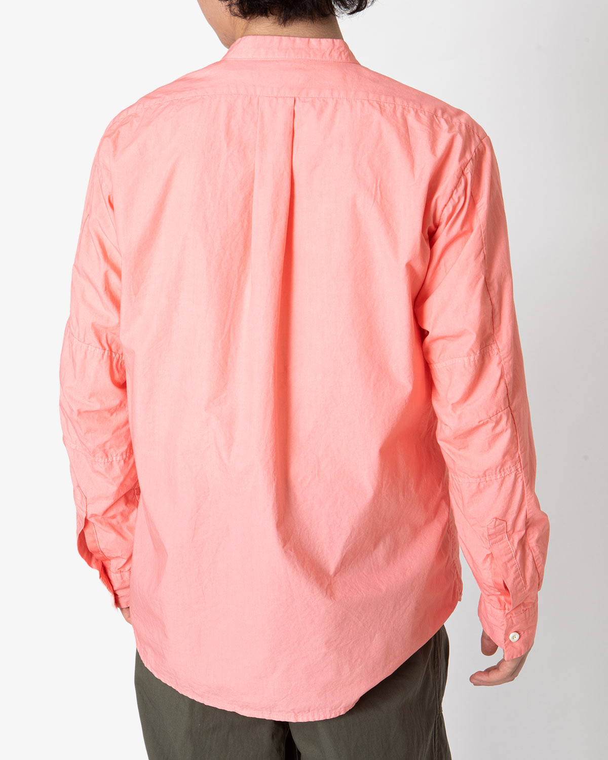 WORKER STAND COLLAR SHIRT COTTON TYPEWRITER OVERDYED