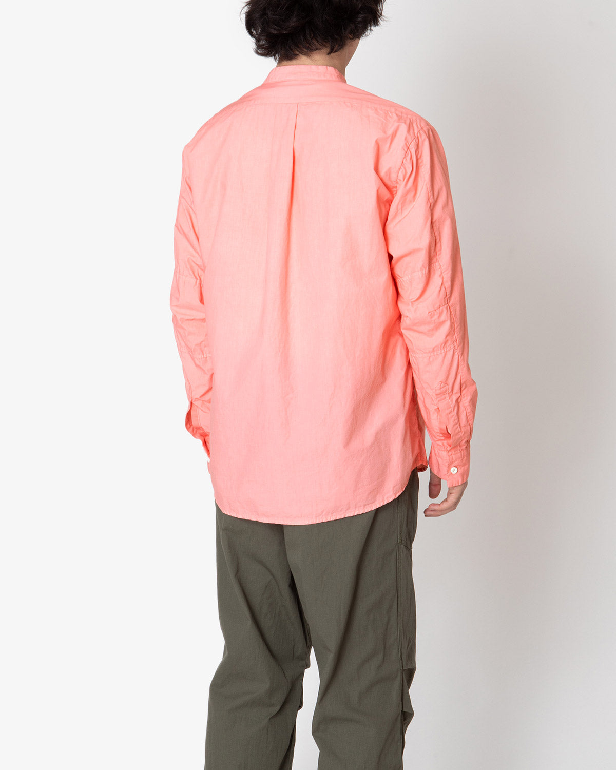 WORKER STAND COLLAR SHIRT COTTON TYPEWRITER OVERDYED