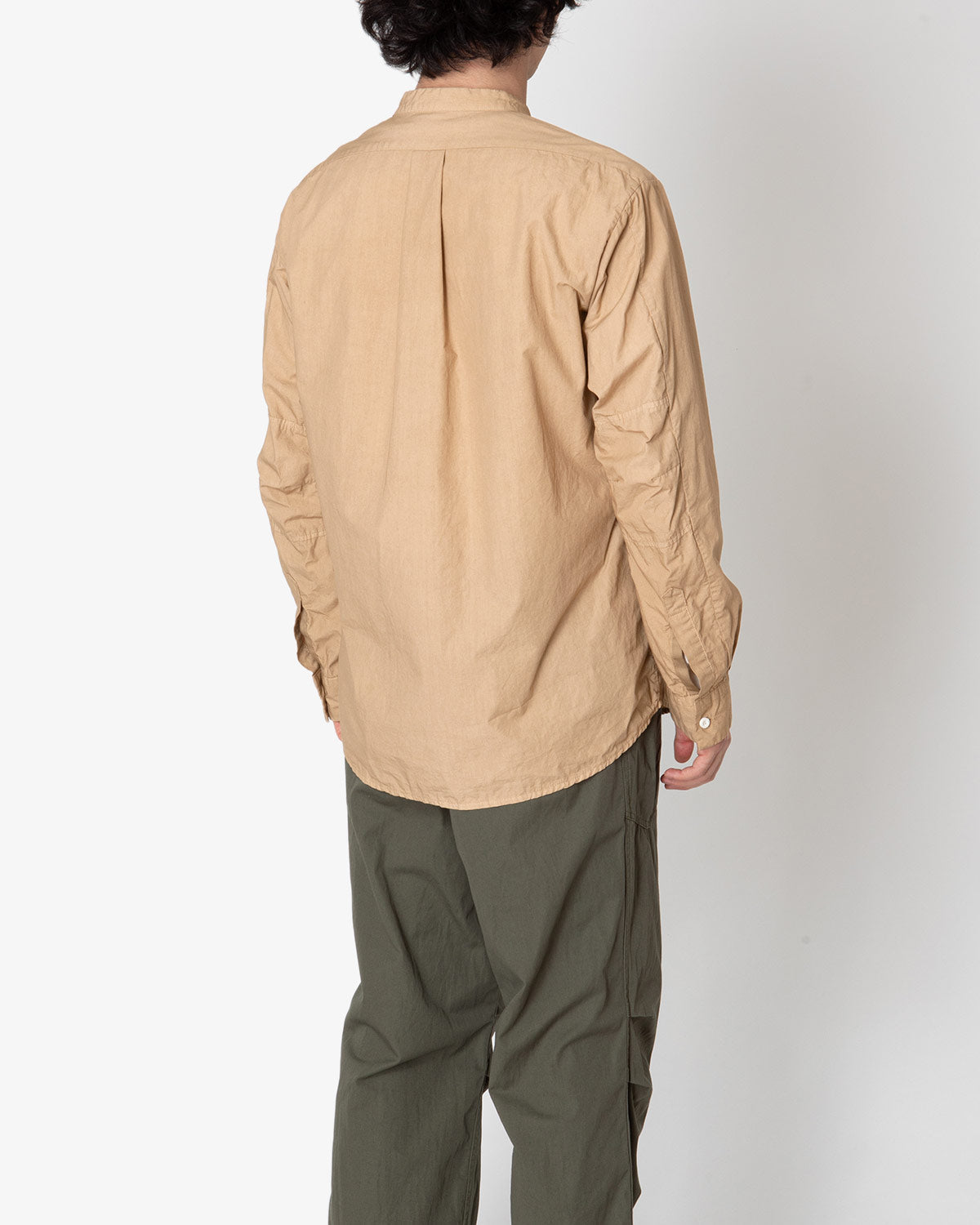 WORKER STAND COLLAR SHIRT COTTON TYPEWRITER OVERDYED