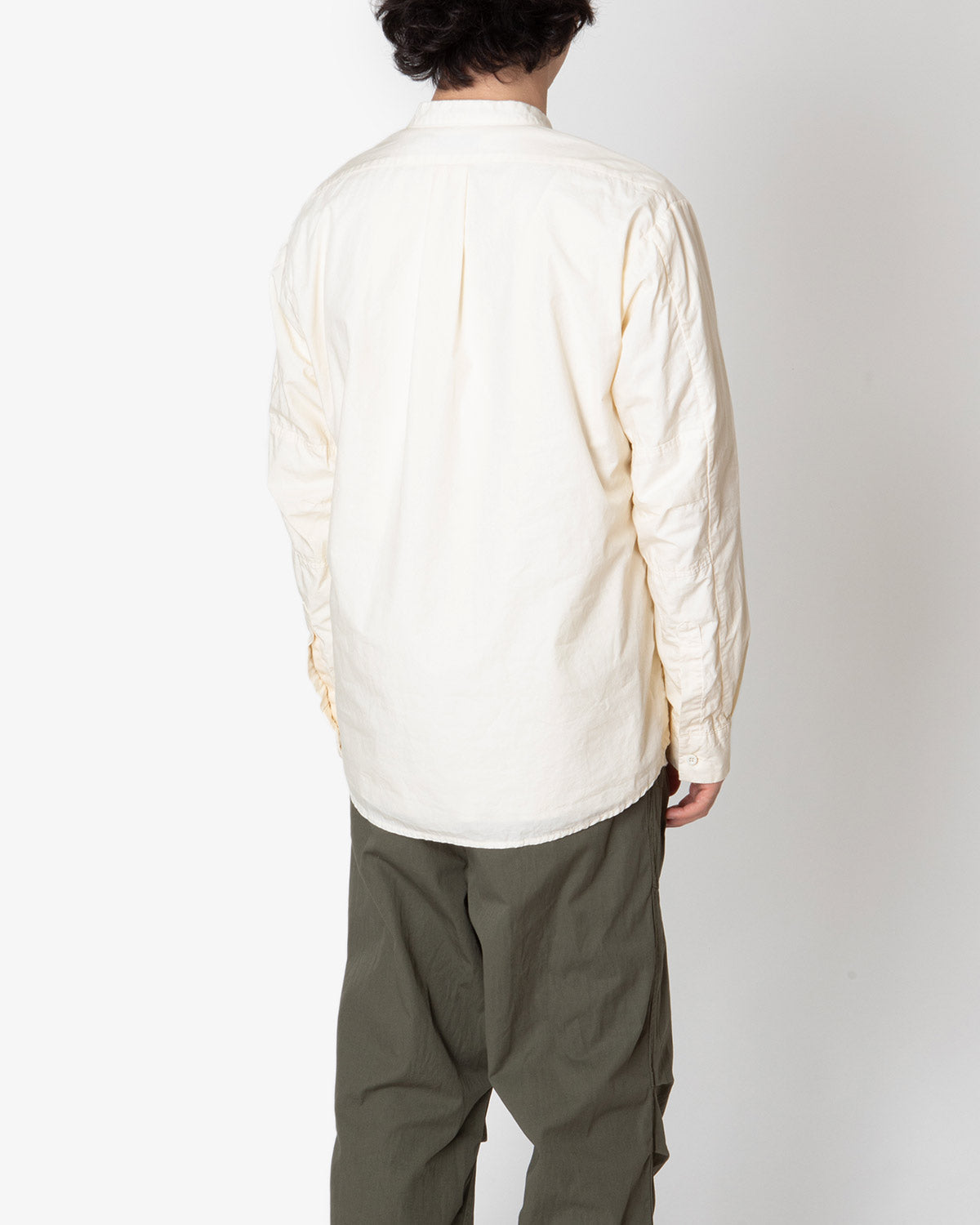 WORKER STAND COLLAR SHIRT COTTON TYPEWRITER OVERDYED