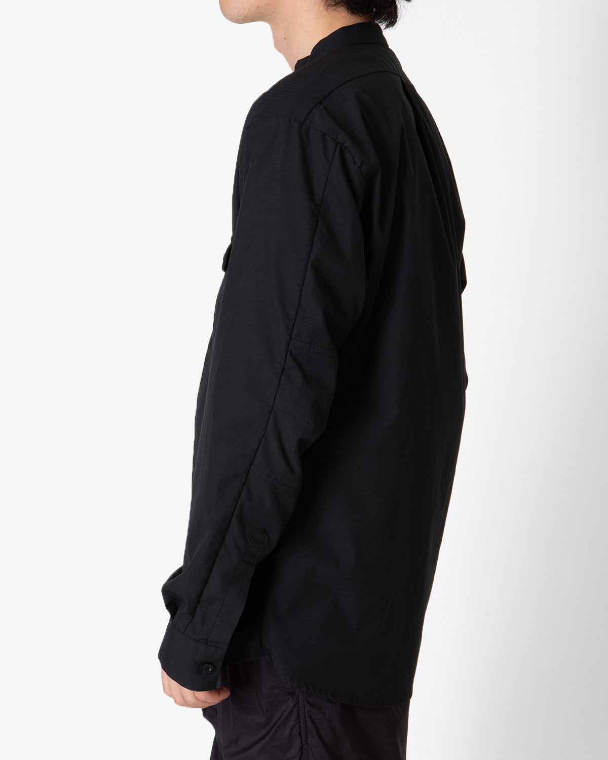 WORKER STAND COLLAR SHIRT C/P RIPSTOP STRETCH