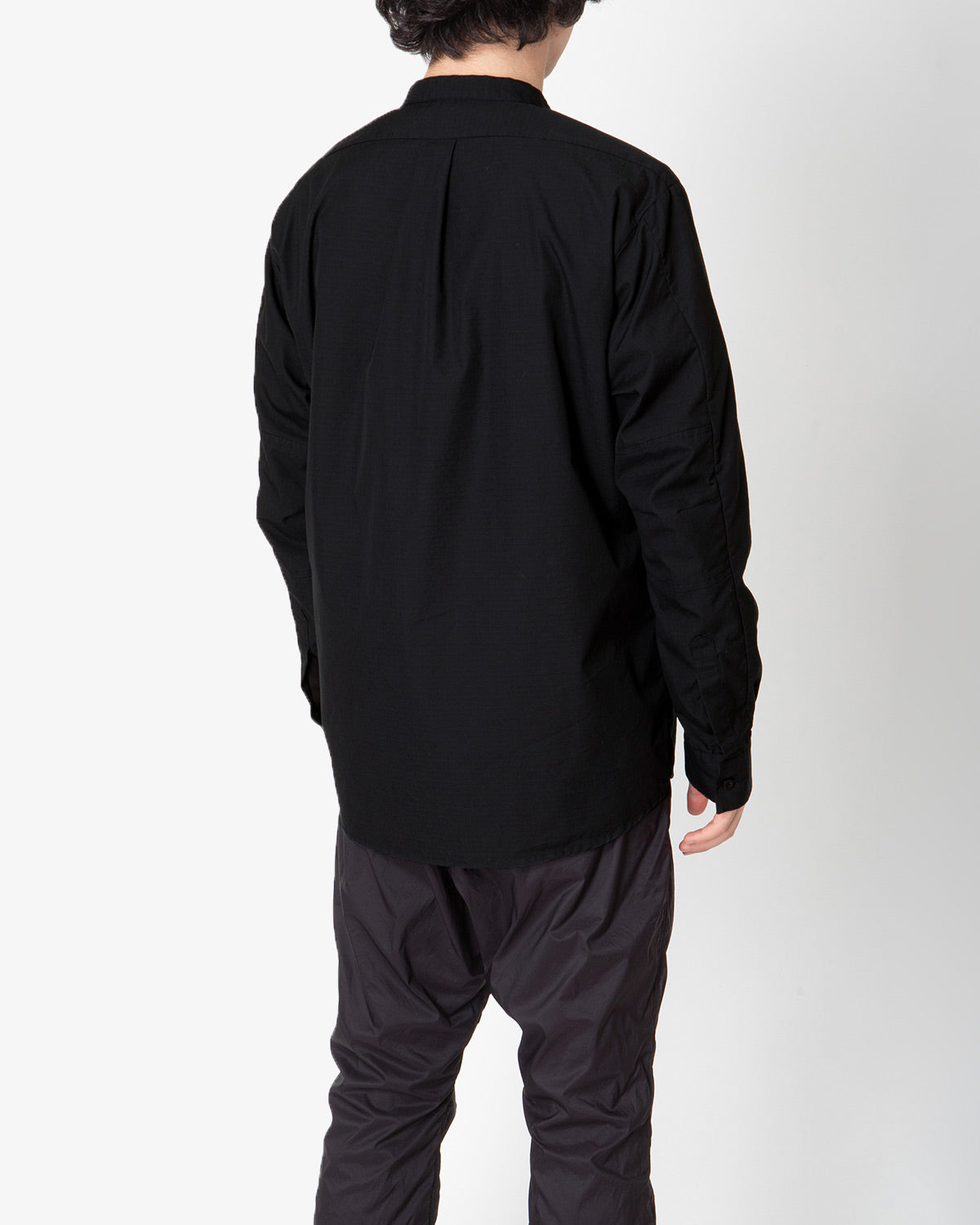 WORKER STAND COLLAR SHIRT C/P RIPSTOP STRETCH