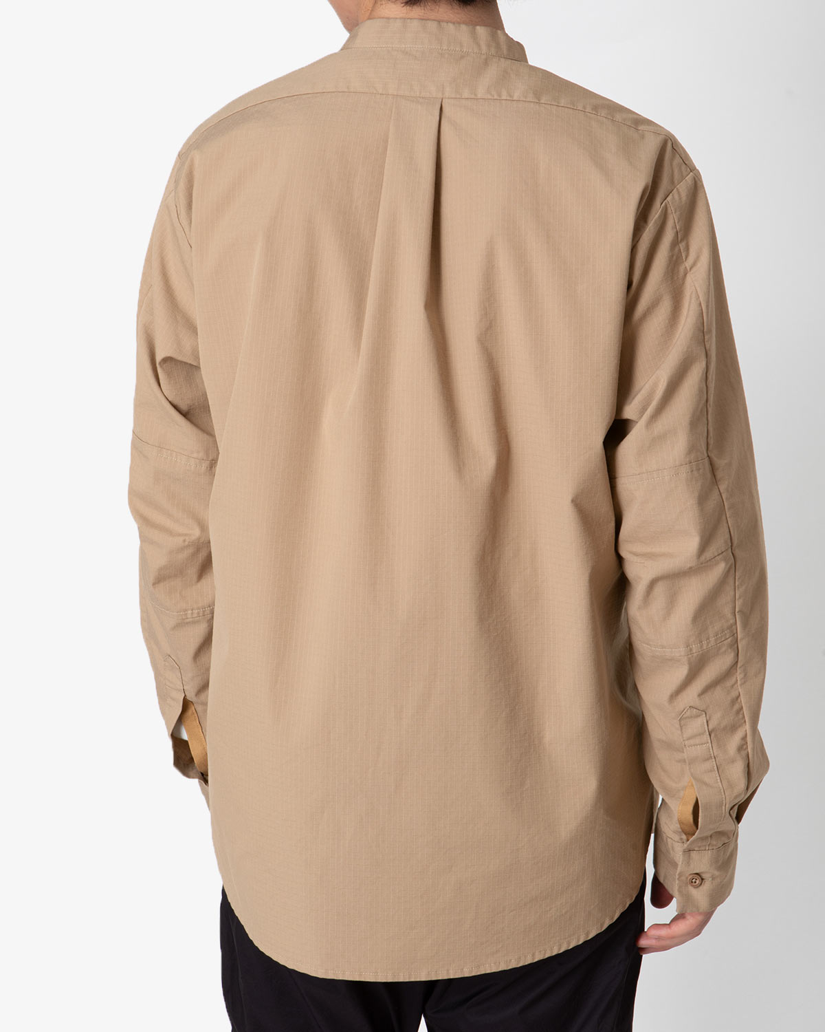 WORKER STAND COLLAR SHIRT C/P RIPSTOP STRETCH