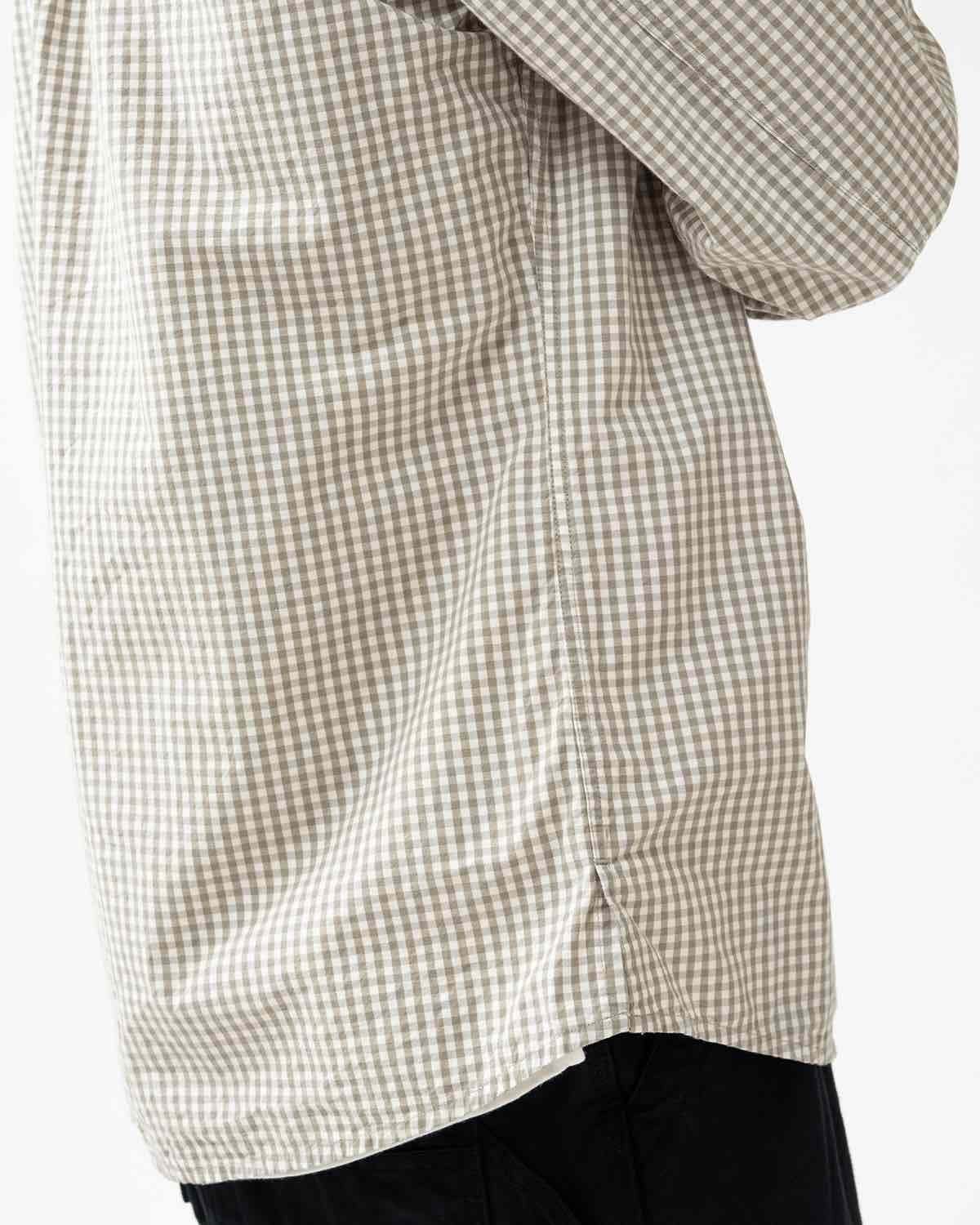 DWELLER B.D. SHIRT COTTON TYPEWRITER GINGHAM CHECK