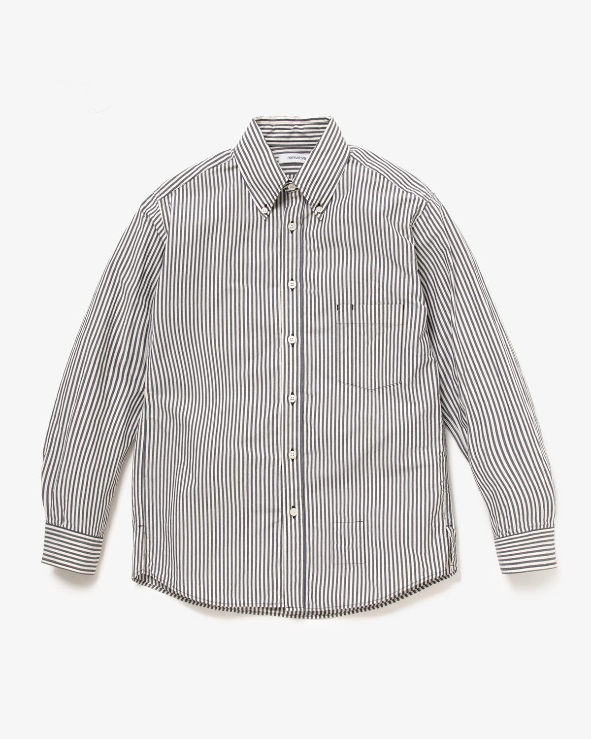 DWELLER B.D. SHIRT COTTON TYPEWRITER LONDON STRIPE