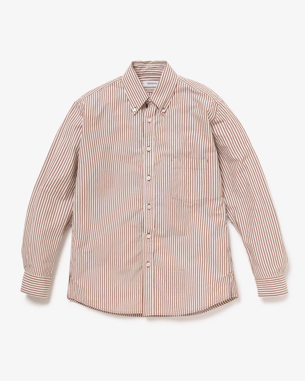 DWELLER B.D. SHIRT COTTON TYPEWRITER LONDON STRIPE