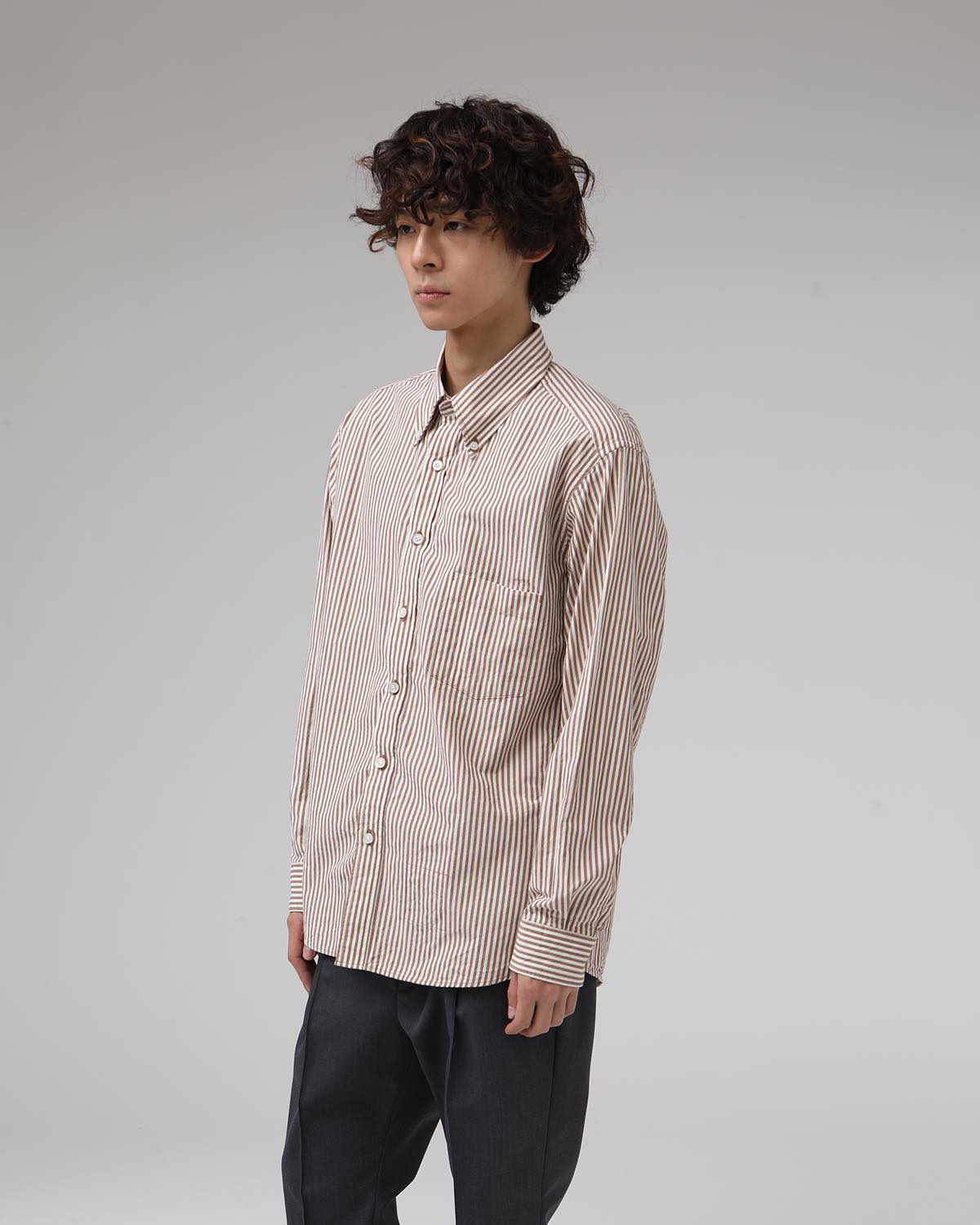 DWELLER B.D. SHIRT COTTON TYPEWRITER LONDON STRIPE