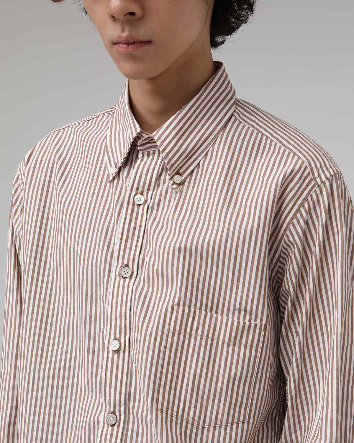 DWELLER B.D. SHIRT COTTON TYPEWRITER LONDON STRIPE