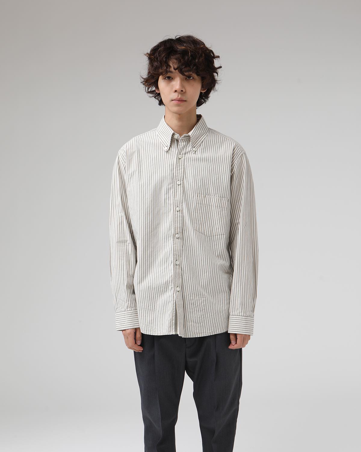 DWELLER B.D. SHIRT COTTON TYPEWRITER LONDON STRIPE