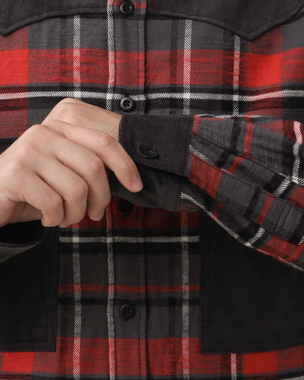 EXPLORER SHIRT COTTON SLUB FLANNEL CHECK