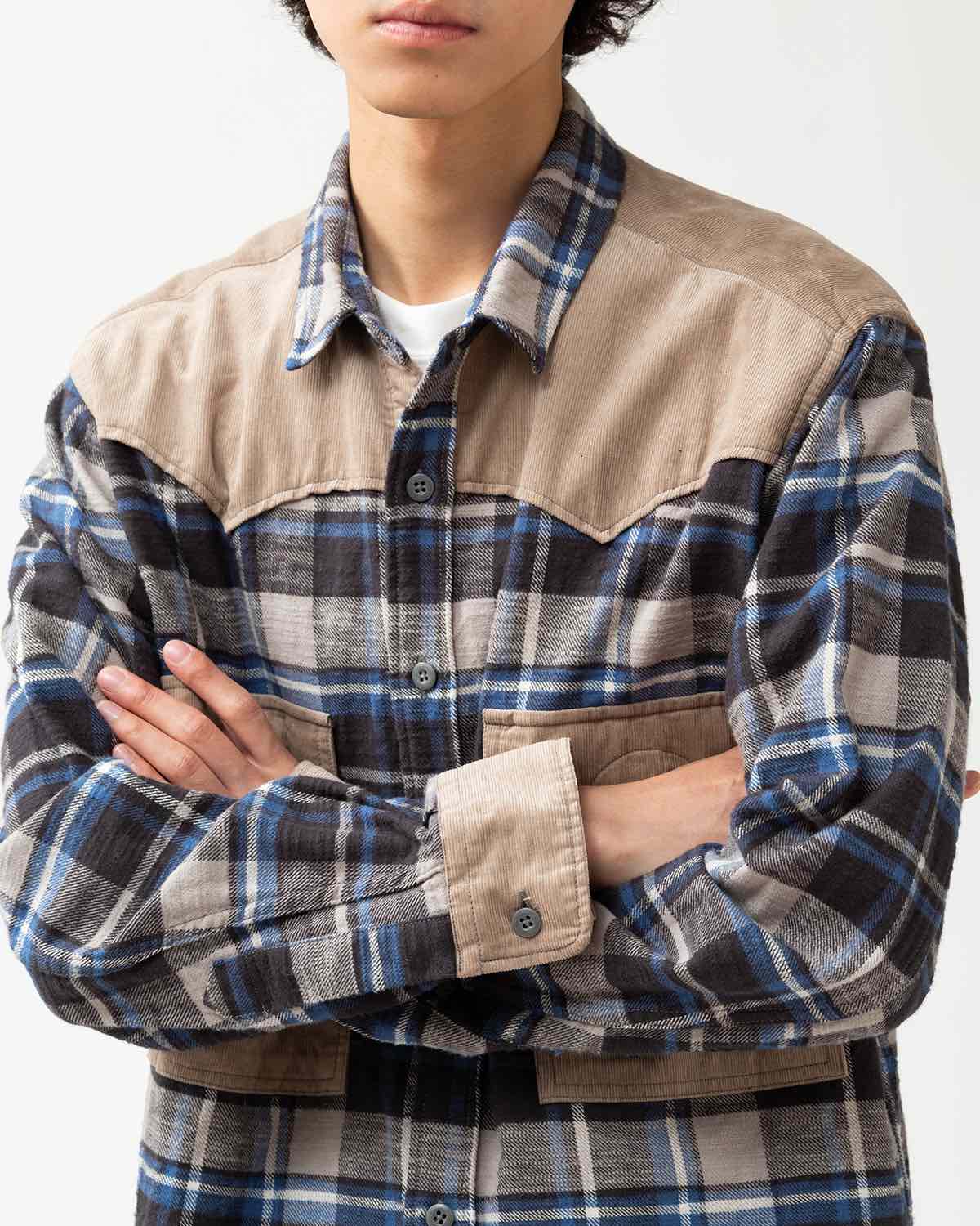 EXPLORER SHIRT COTTON SLUB FLANNEL CHECK