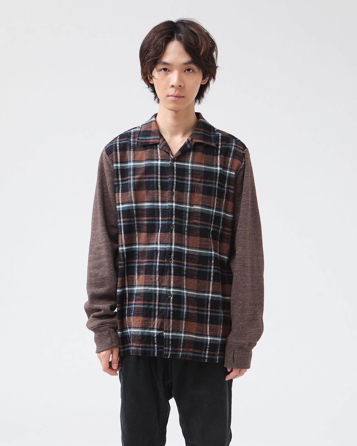 VOYAGER SHIRT COTTON SLUB FLANNEL CHECK