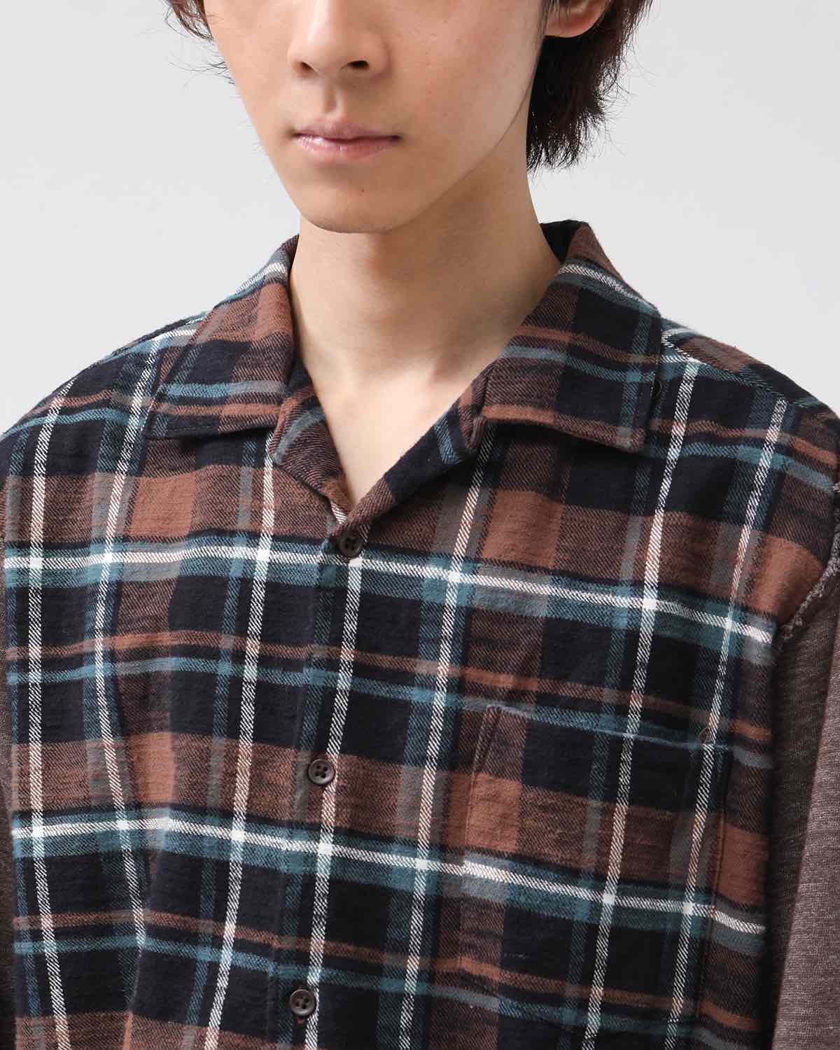 VOYAGER SHIRT COTTON SLUB FLANNEL CHECK