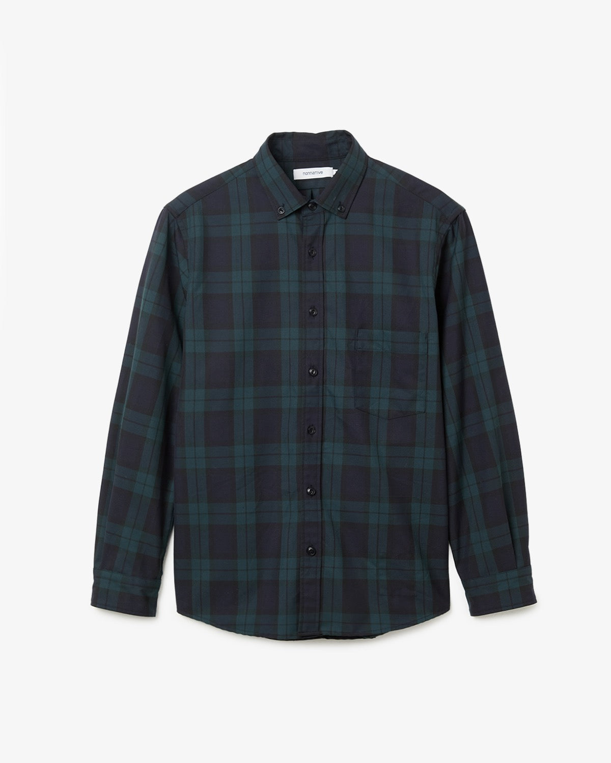 DWELLER B.D. SHIRT P/W GABARDINE TARTAN CHECK