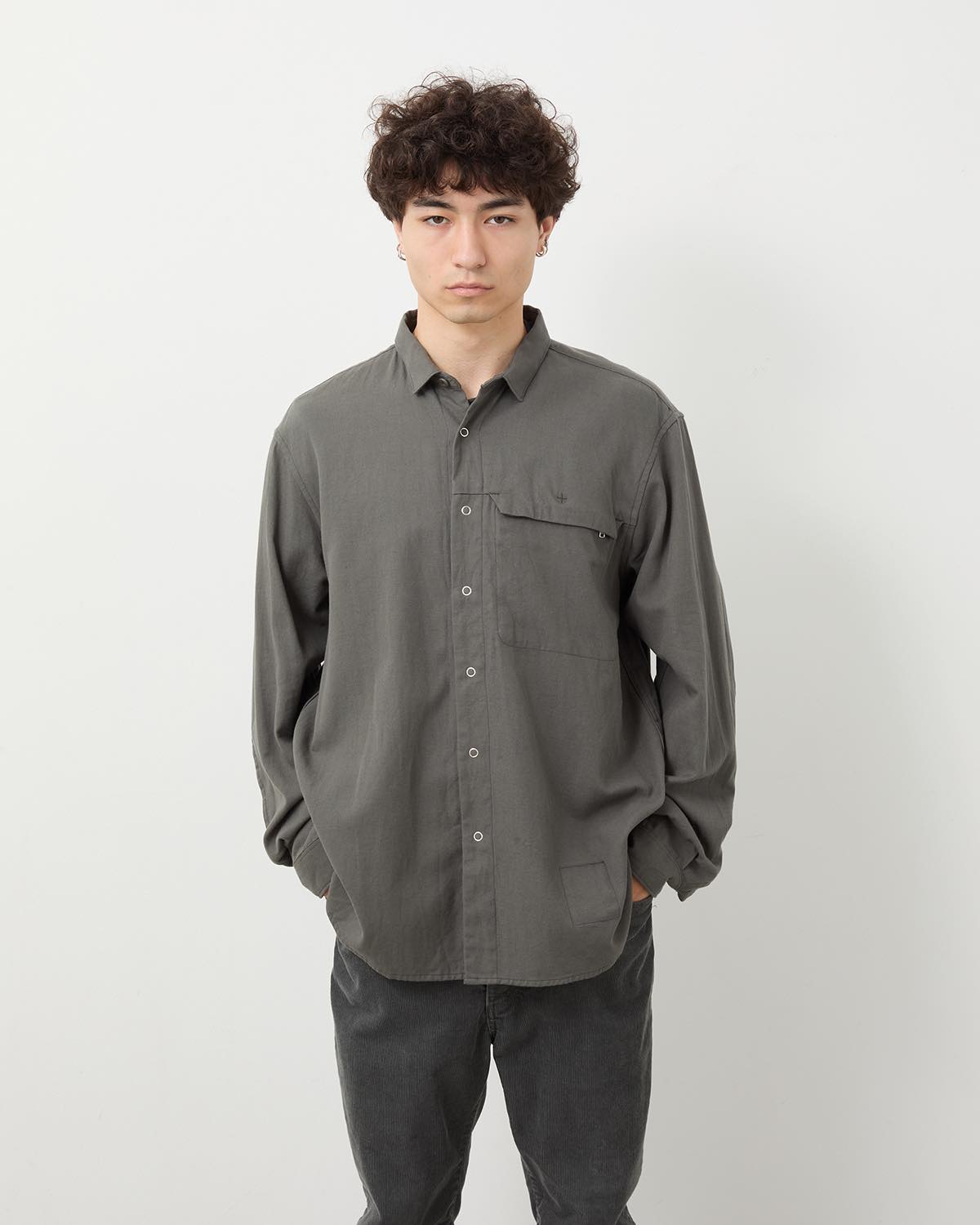 WORKER ZIP SHIRT C/Li TWILL