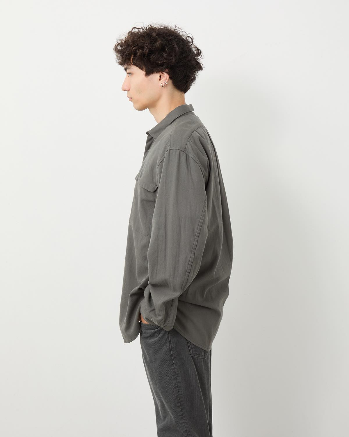 WORKER ZIP SHIRT C/Li TWILL