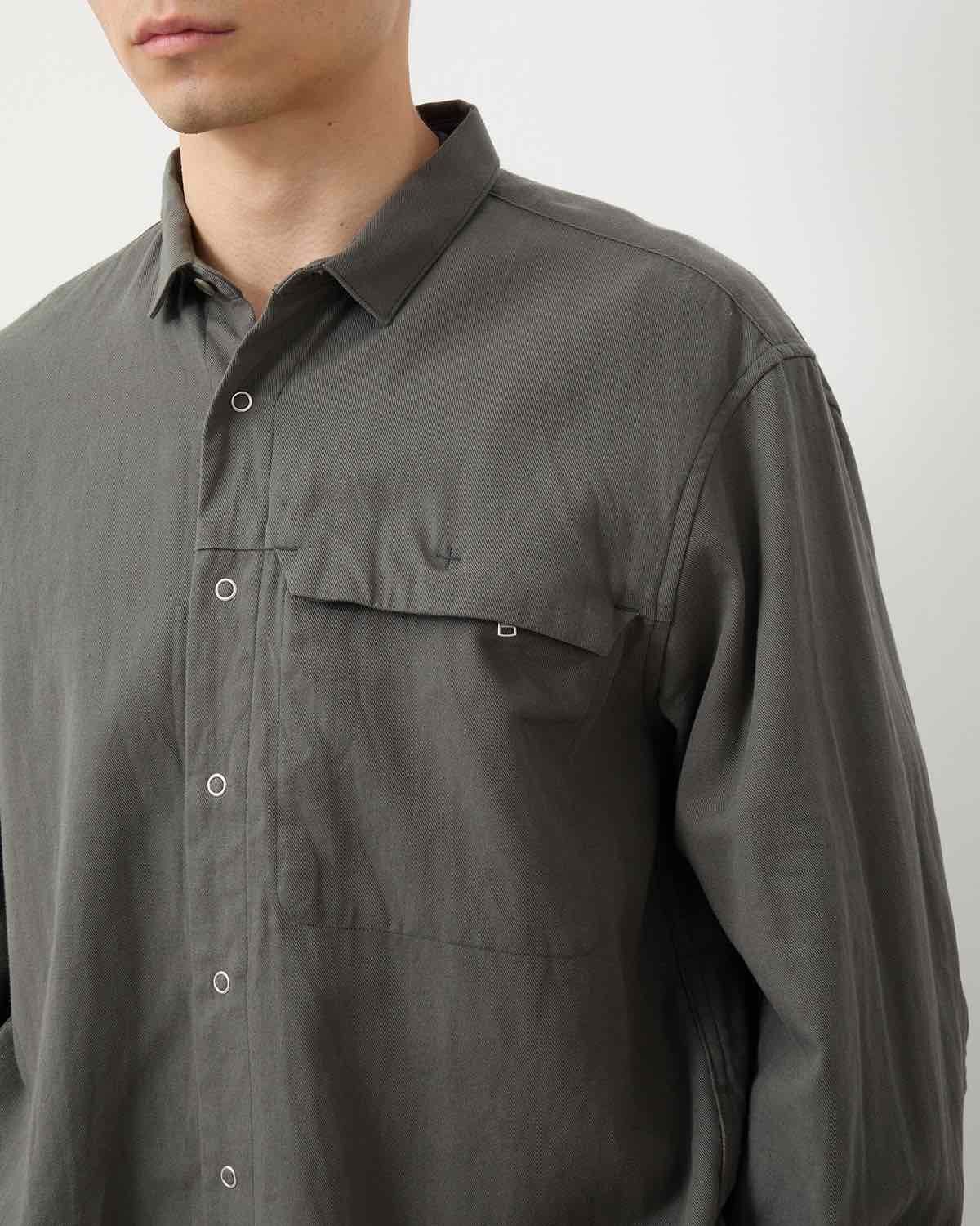 WORKER ZIP SHIRT C/Li TWILL