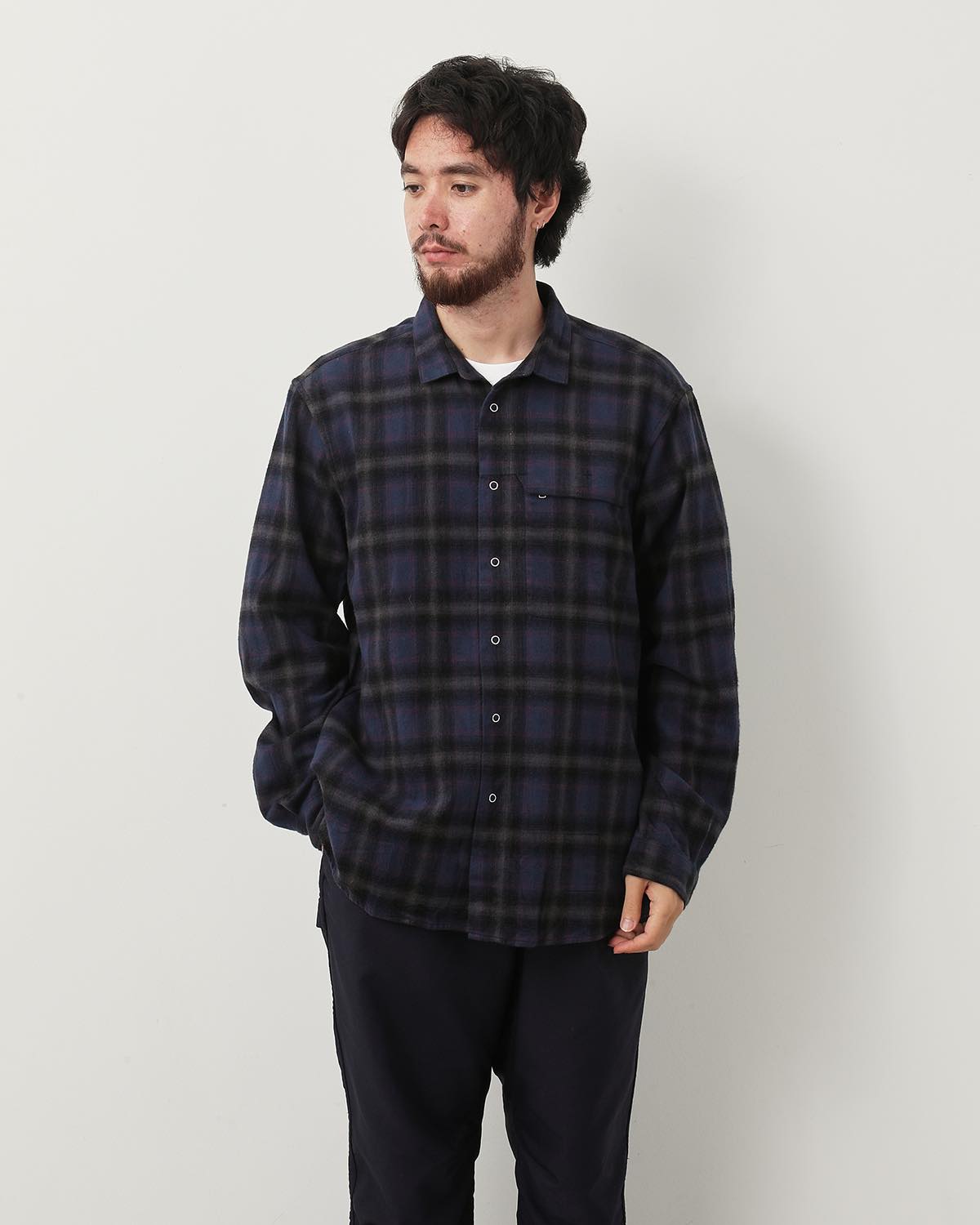 WORKER ZIP SHIRT COTTON FLANNEL OMBRE CHECK – COVERCHORD