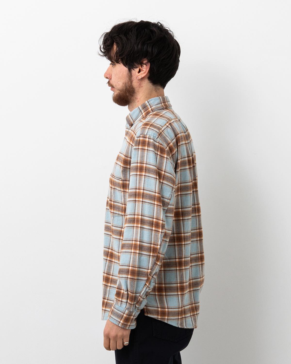 DWELLER B.D. SHIRT COTTON FLANNEL TARTAN CHECK